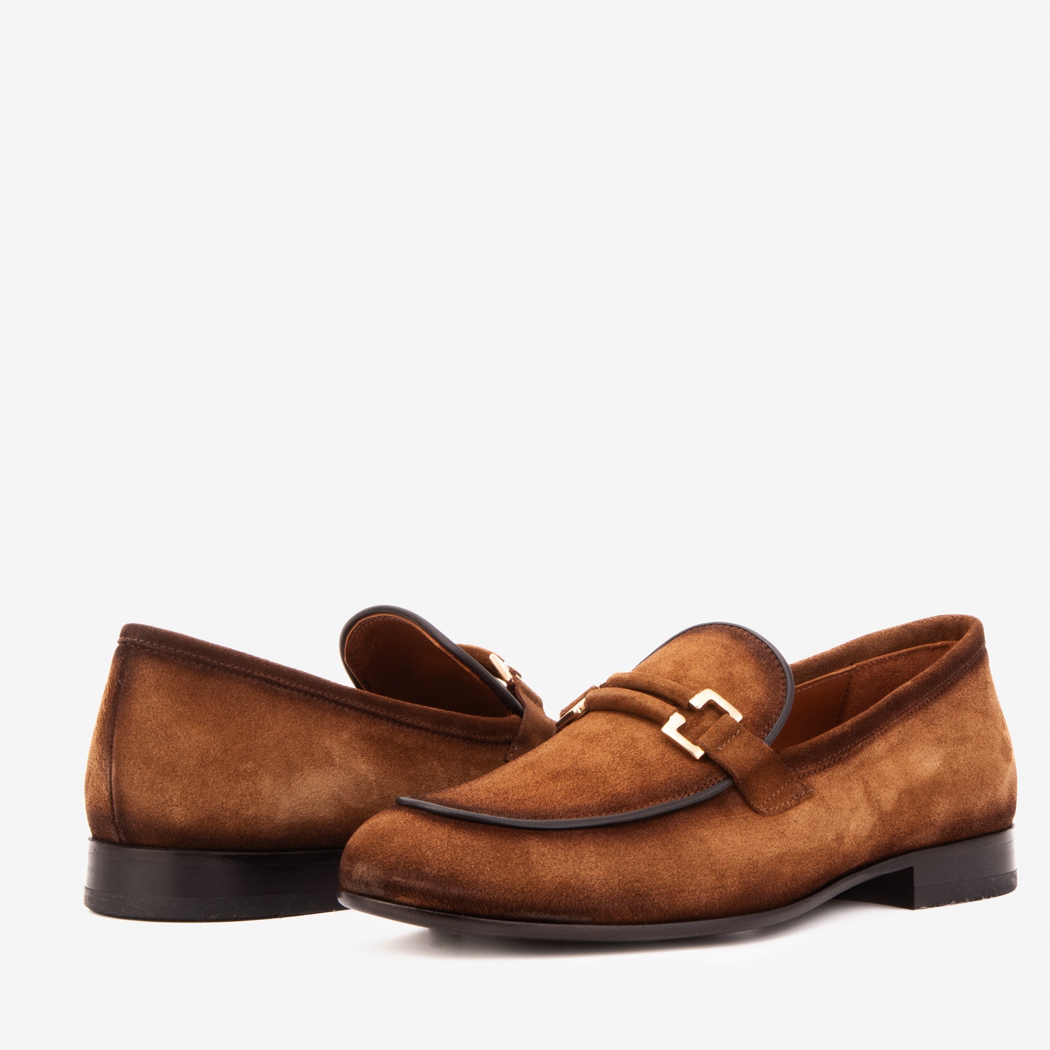 Vinci Leather Shoes The Brooks Brown Suede Bit Loafer Men Shoe