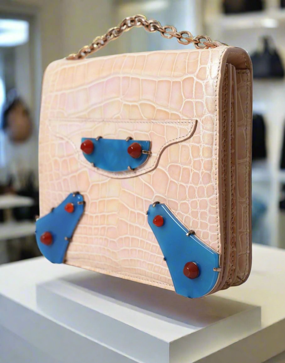 Balenciaga Neo Classic Chain Mini Bag Crocodile Leather