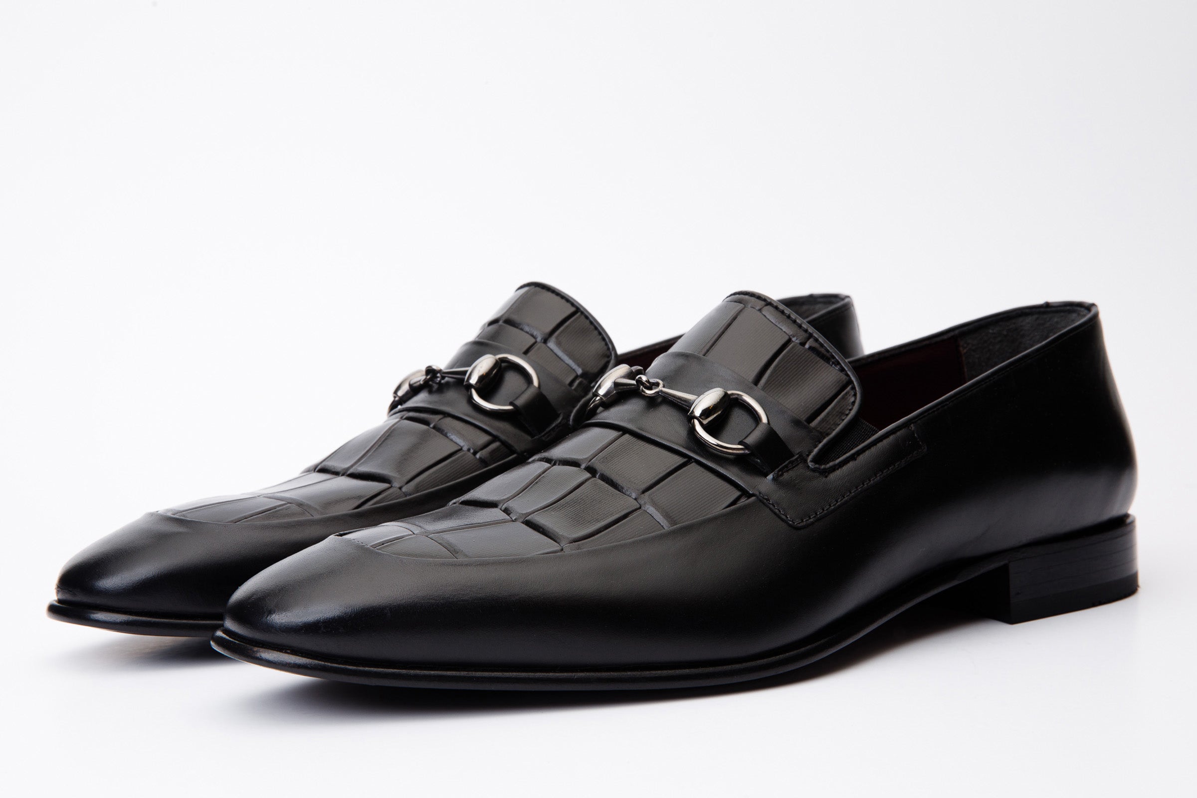 The Pusan Black Leather Bit Loafer Men Shoe Final Sale!