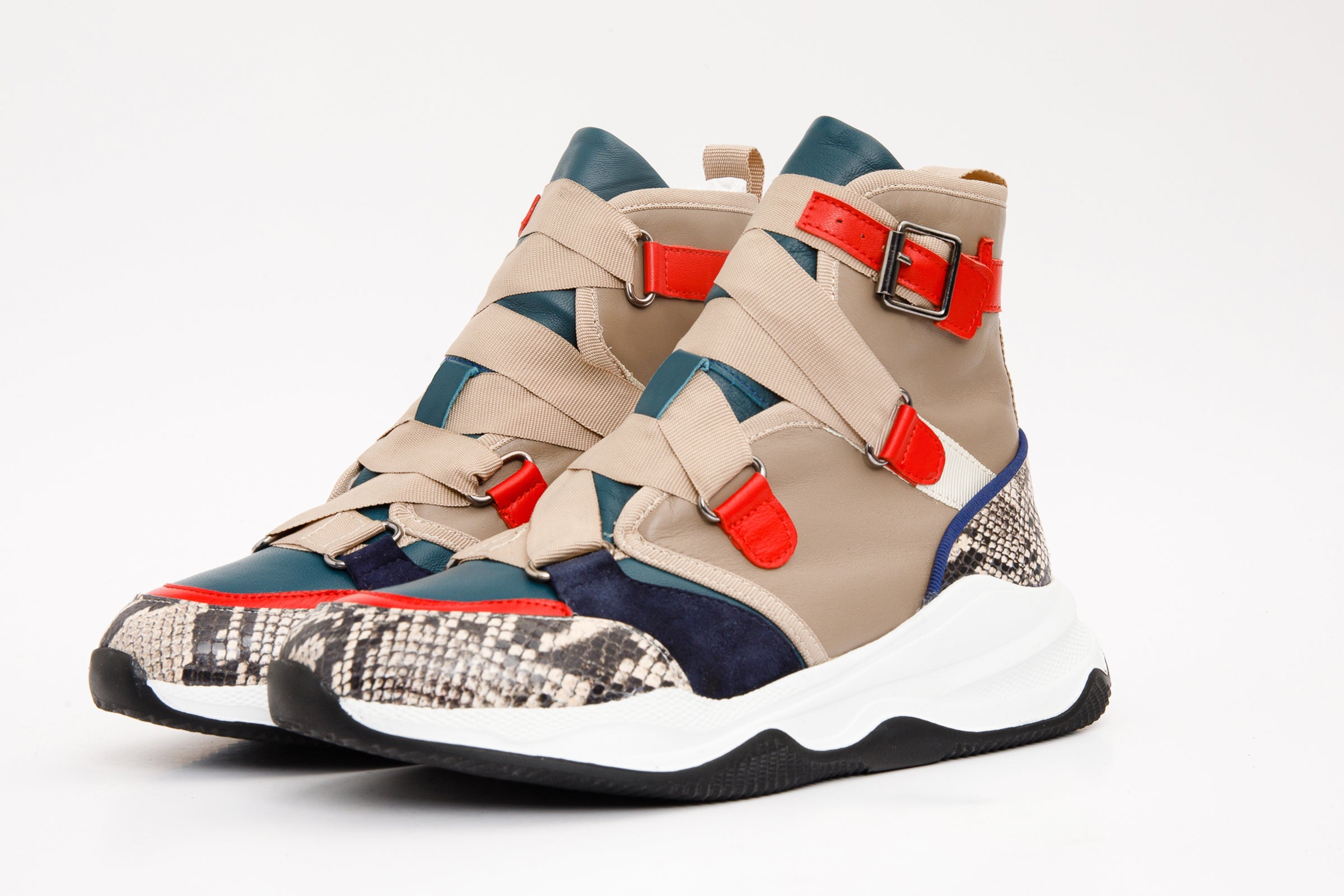 The Ottoman Multicolor Leather Ankle Women Boot Final Sale!