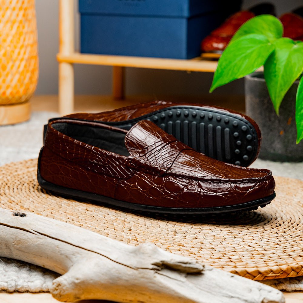 31 - 103 - Nic Monza Crocodile Driver, Nicotine Sale by Zelli Italia – Don't Panic Shoes
