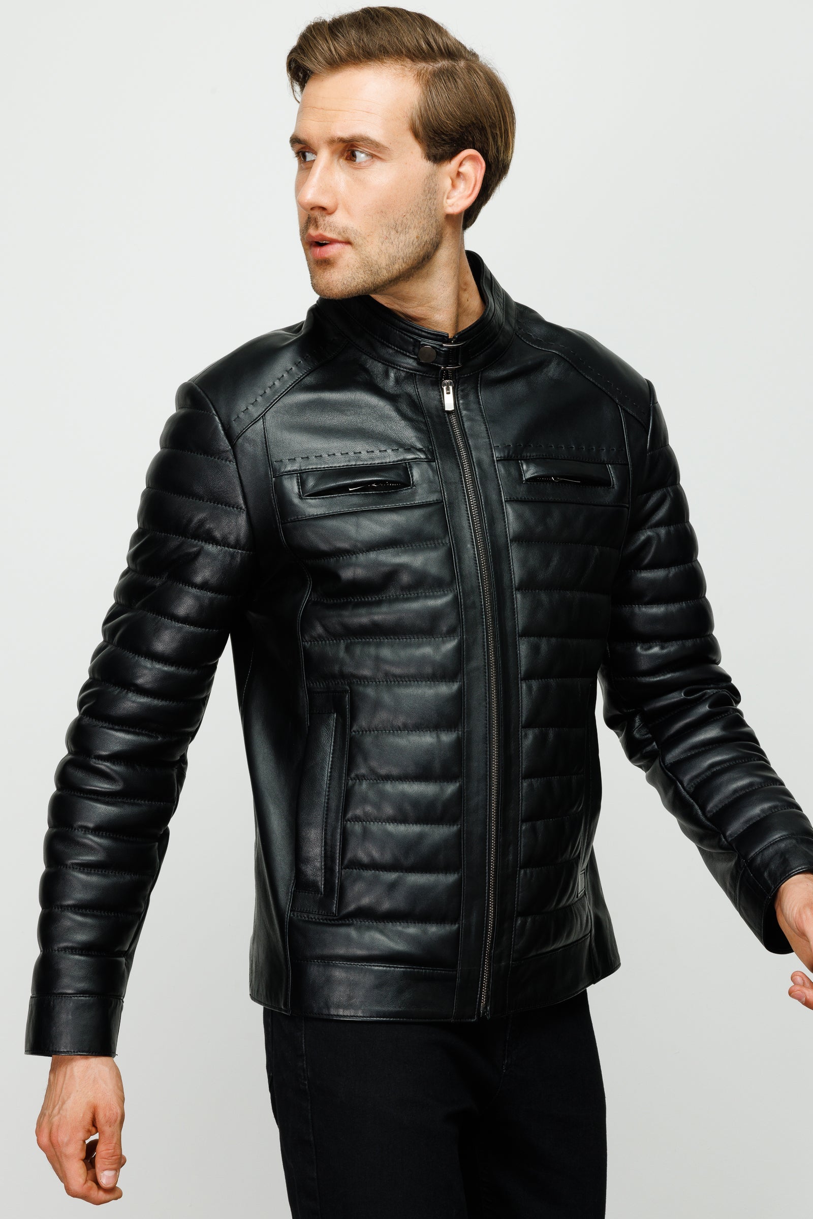 The Wilkerson Black Leather Men Jacket