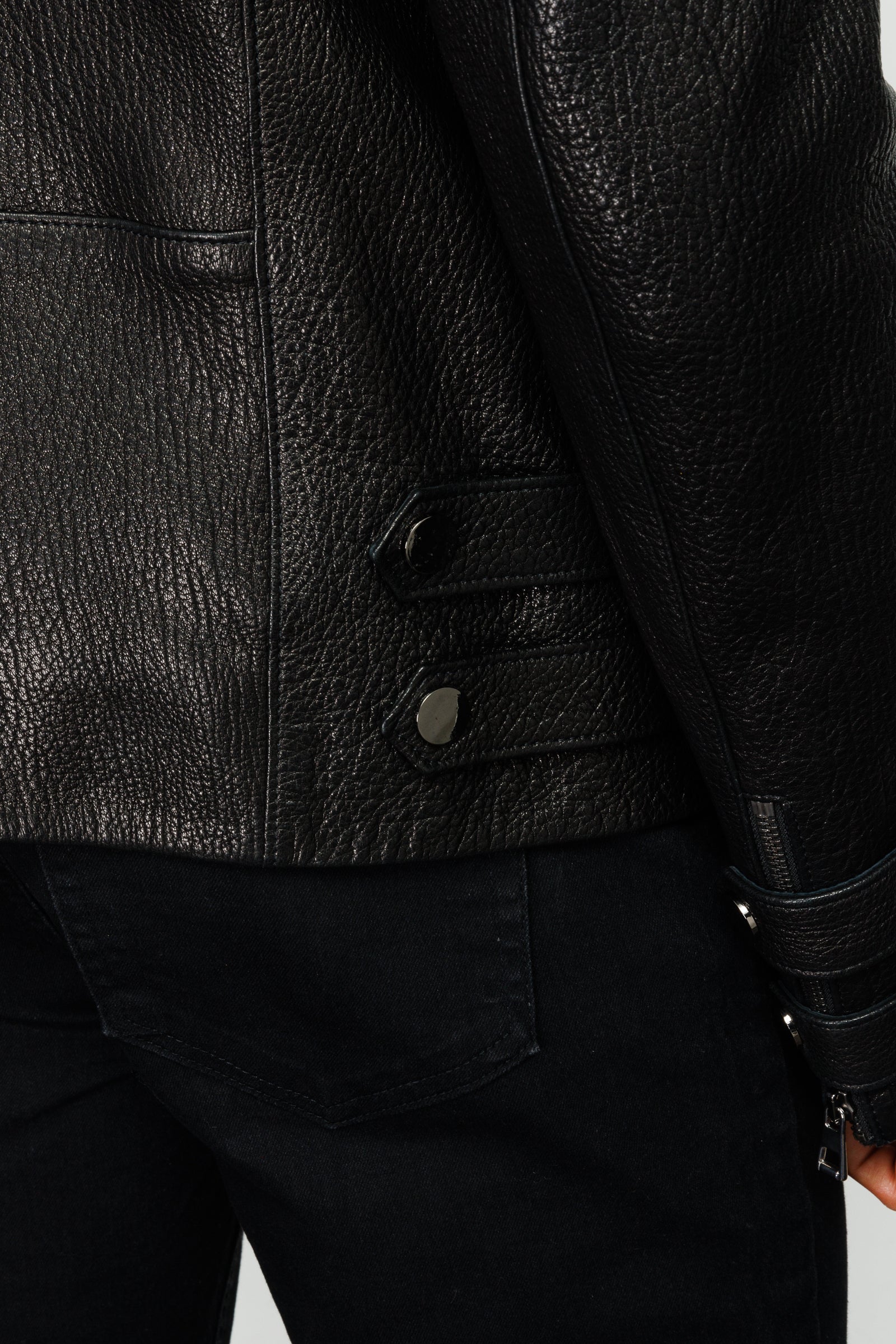 The Monola Black Leather Men Jacket