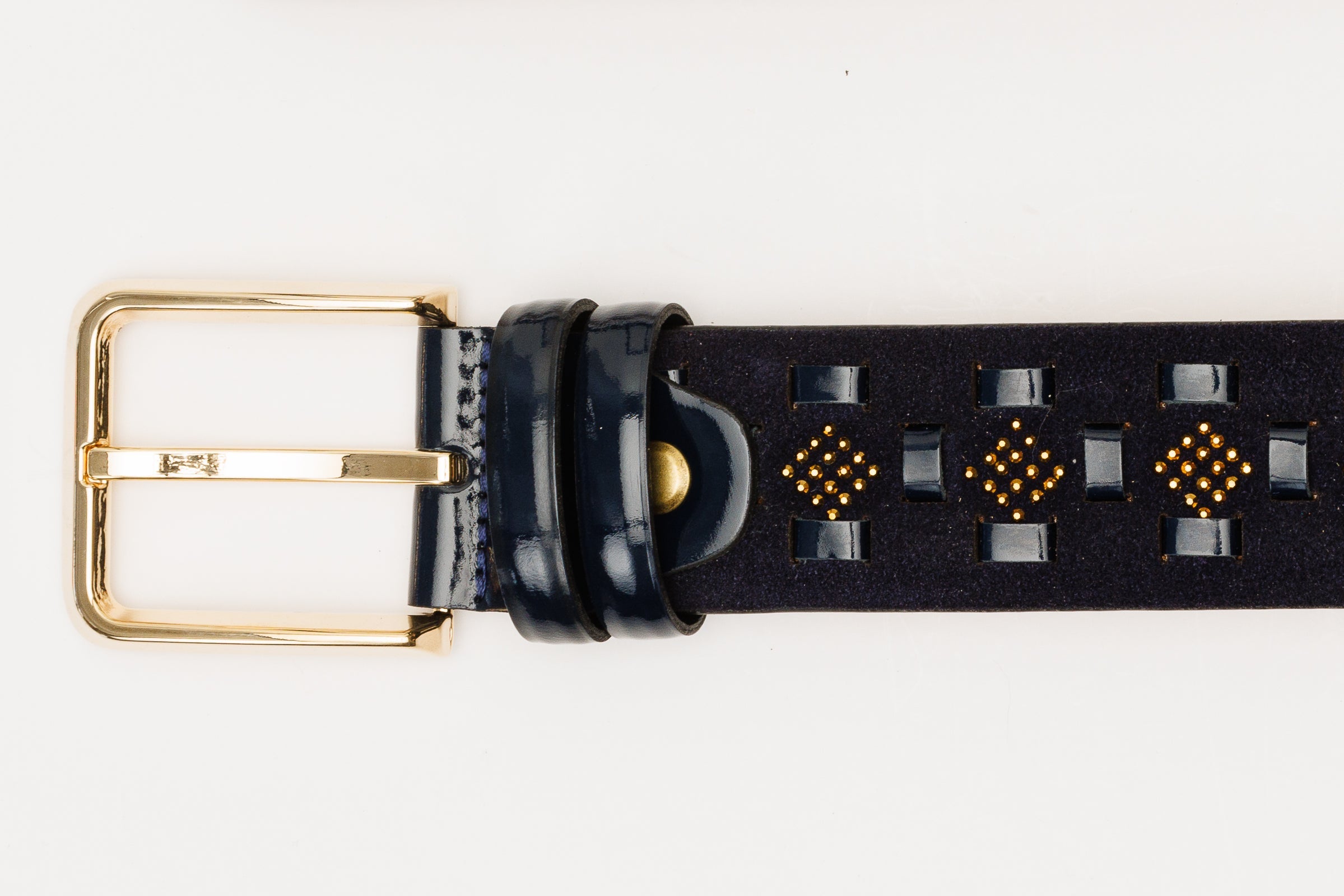 The Vicino Navy Leather Belt
