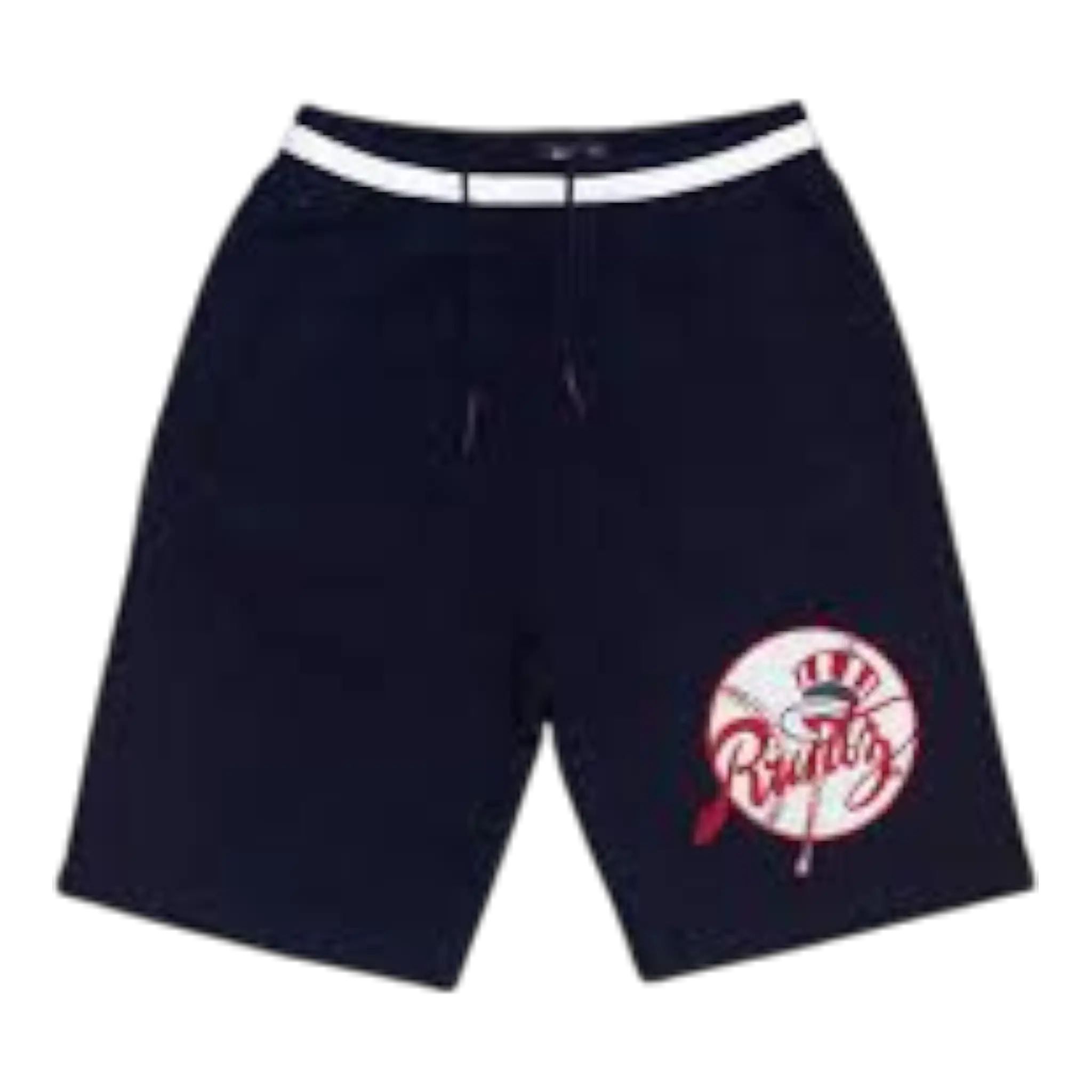 Runtz NY Logo Graphic Shorts Men’s Cotton Knit Blend Navy