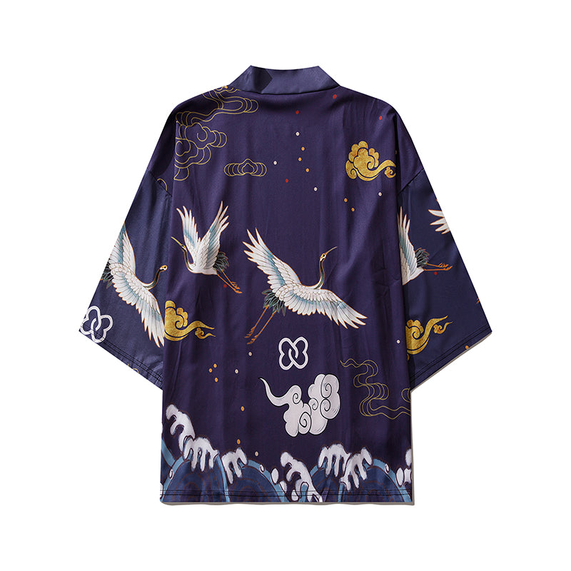 Niepce YC6316 Purple Cranes Kimono