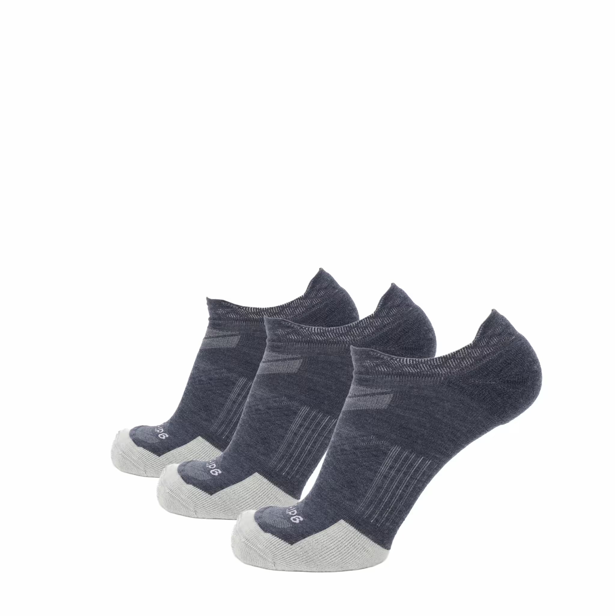 3 Pack Denim - Run No Show Runweight Merino Wool Sock