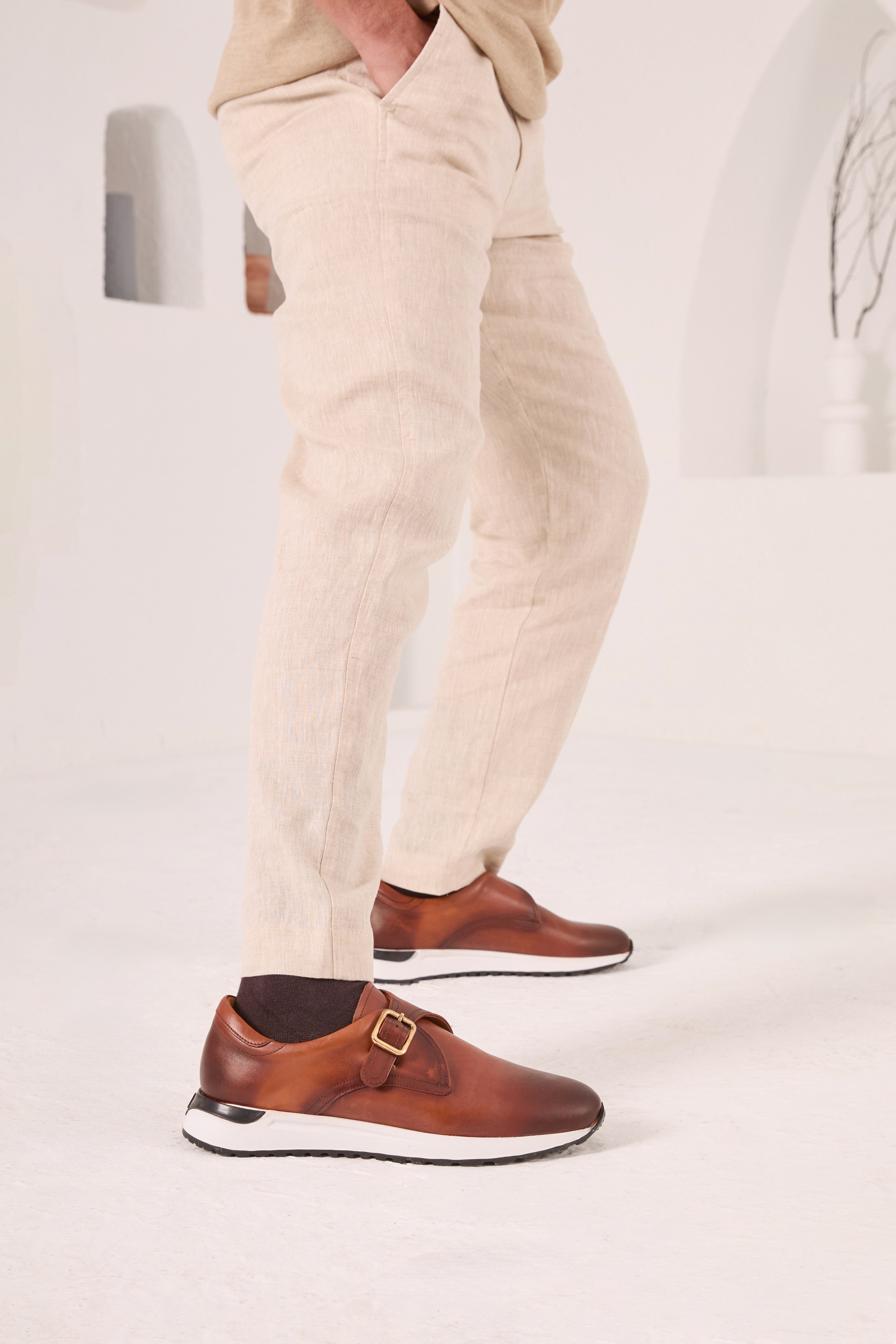 The Torino Tan Leather Men Sneaker