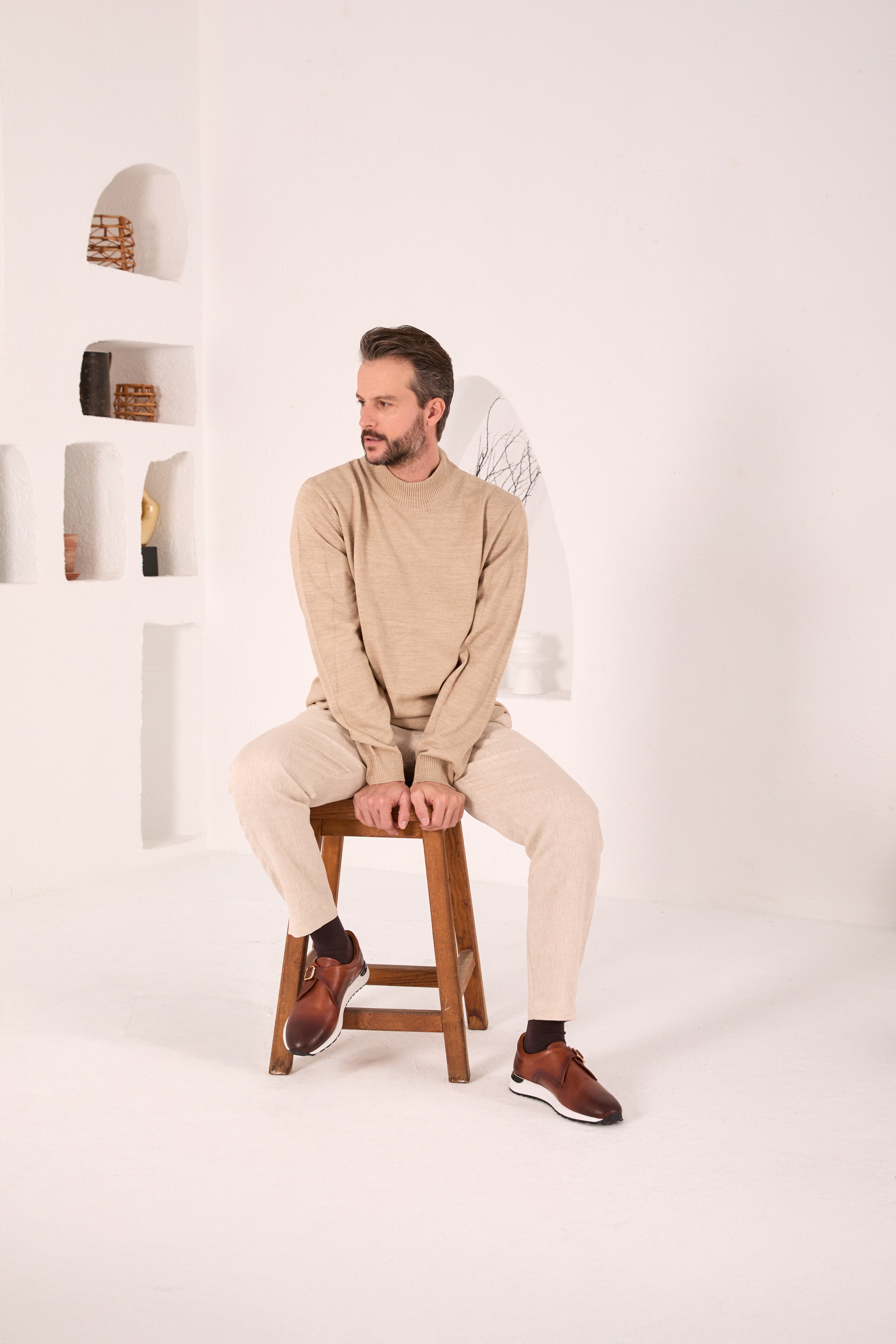 The Torino Tan Leather Men Sneaker