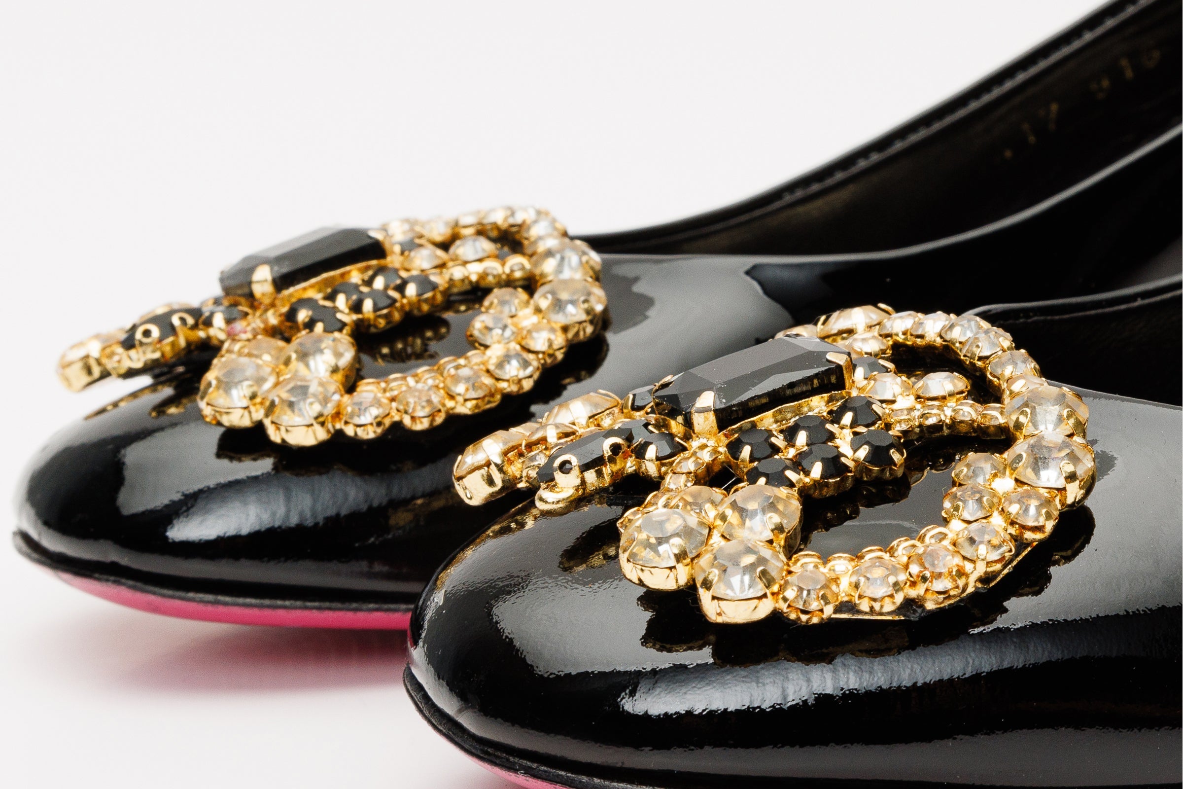 The Foggia Black Leather Block Heel Pump Women Shoe