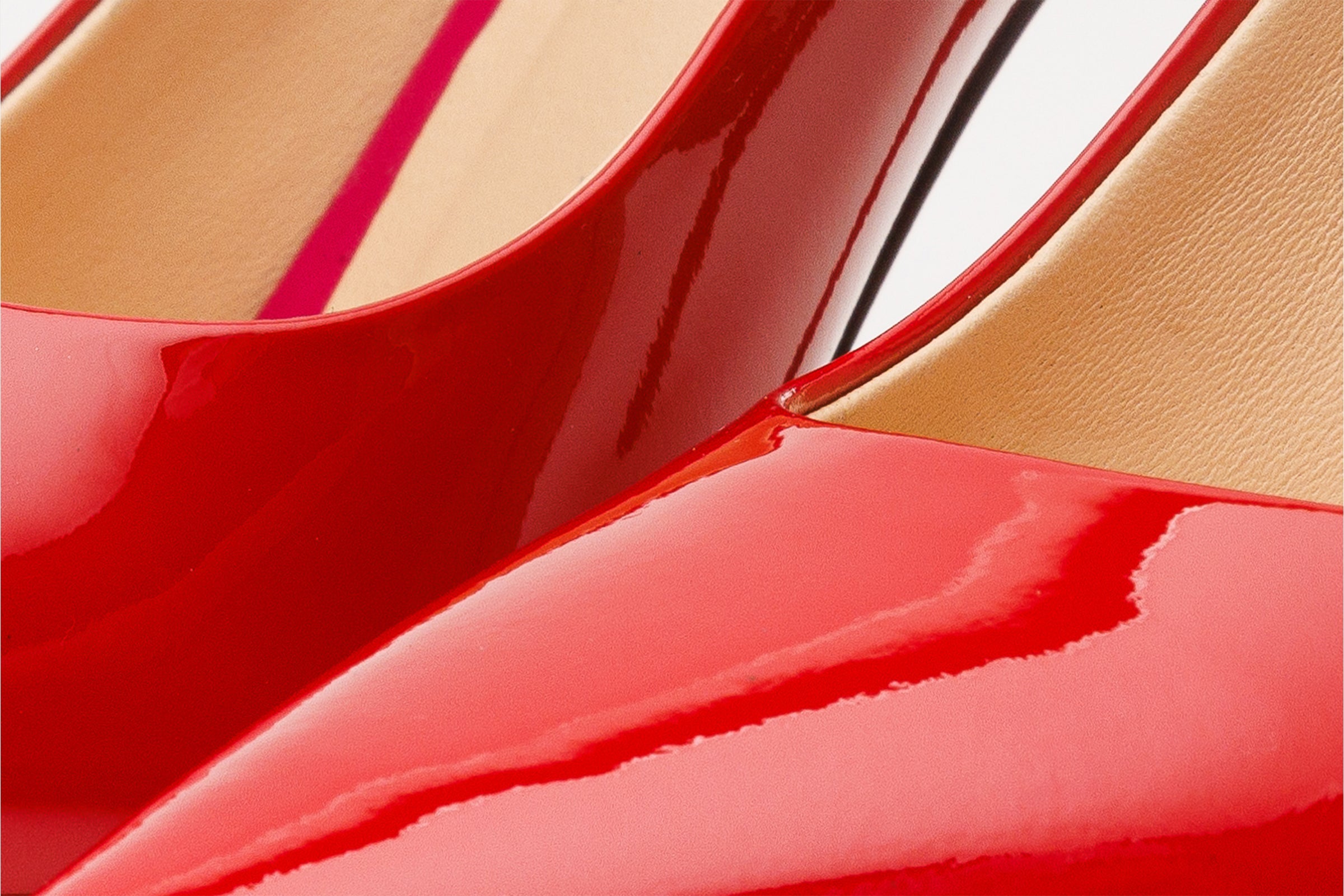 The Ege Red Leather Pump Fuchsia Sole Women Shoe