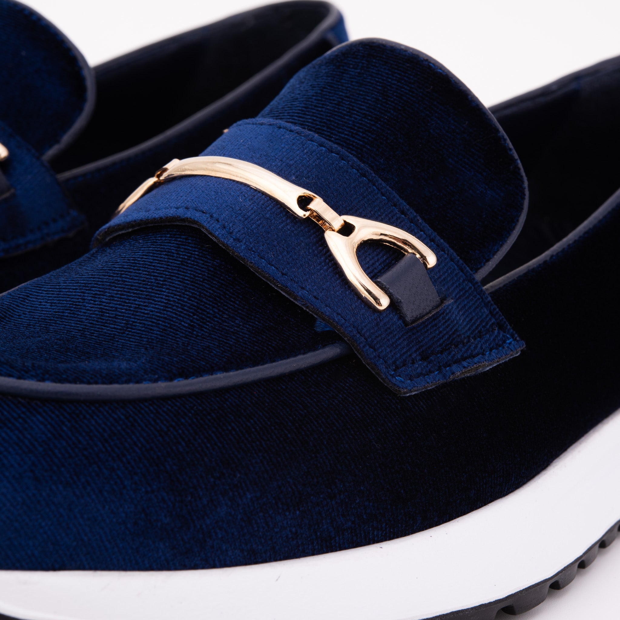 The Milan Navy Blue Leather Women Sneaker