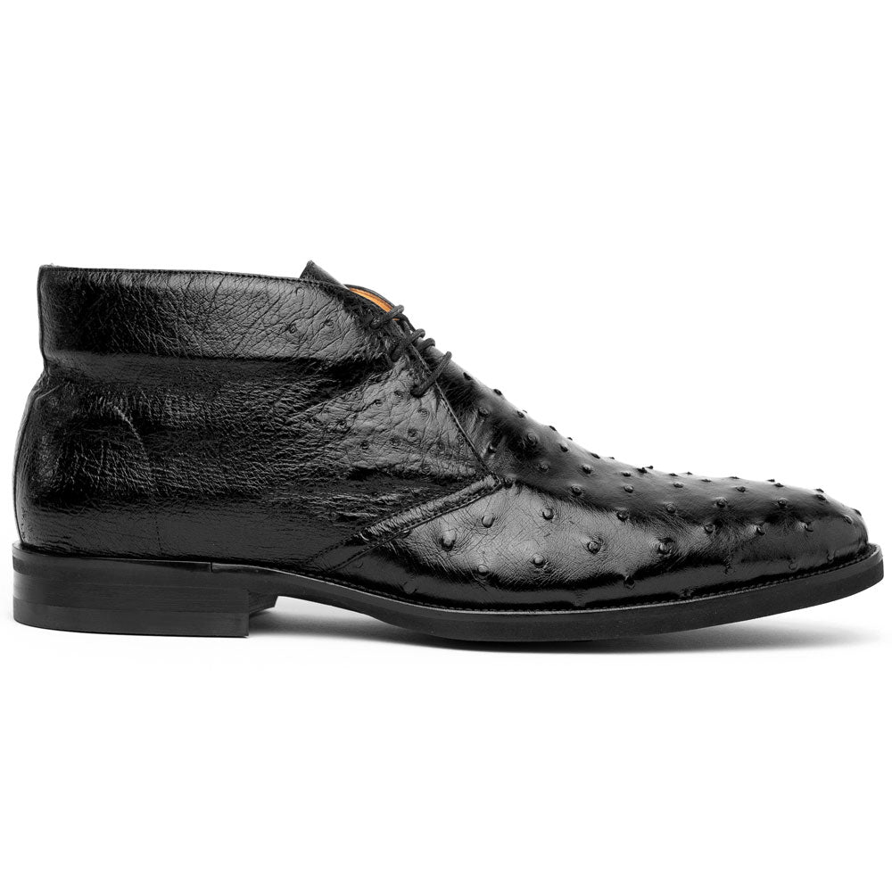 43 - 594 - Blk Marco Ostrich Quill Chukka Boot, Black Sale by Zelli Italia – Don't Panic Shoes
