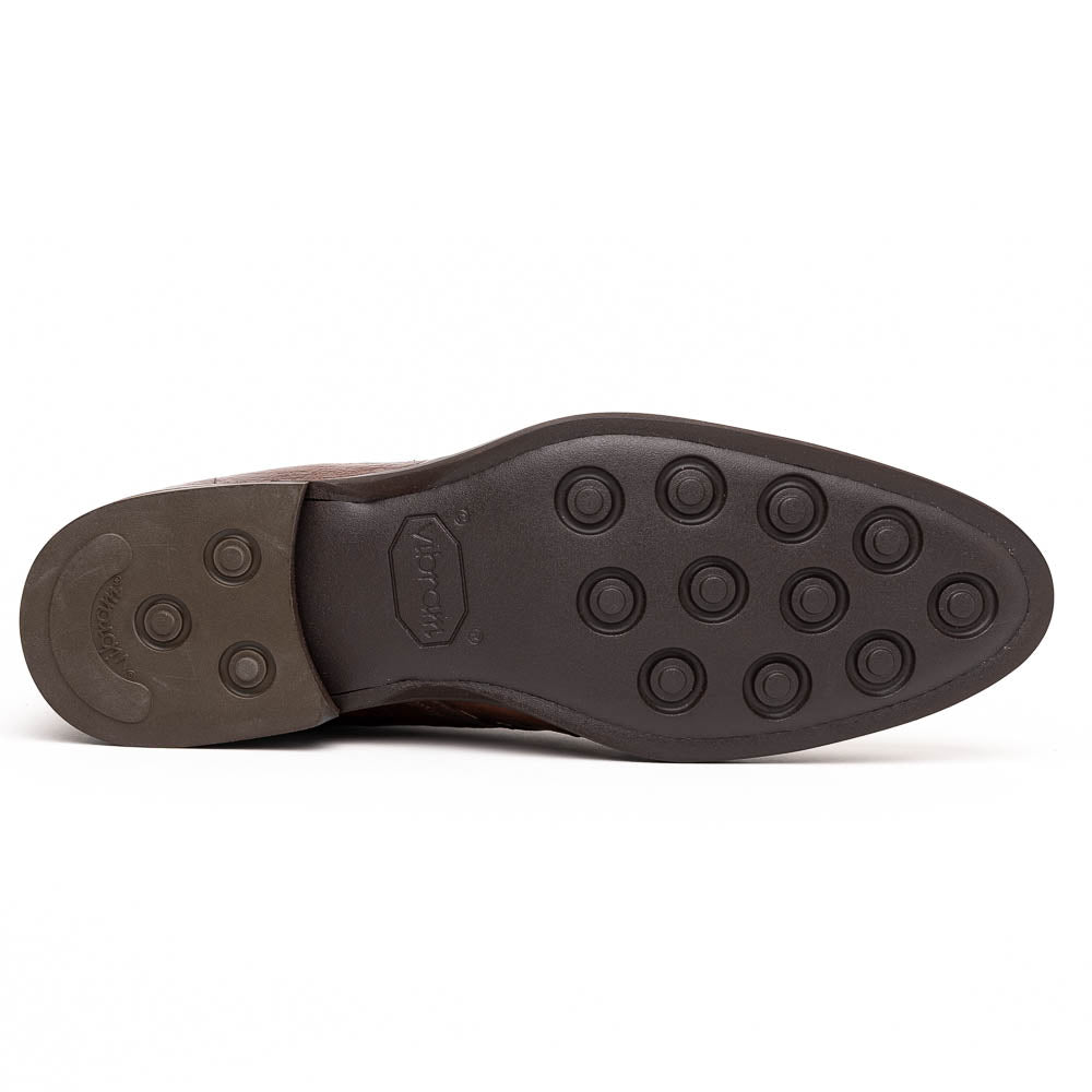 43 - 594 - Brn Marco Ostrich Quill Chukka Boot, Brown Shop by Zelli Italia – Don't Panic Shoes