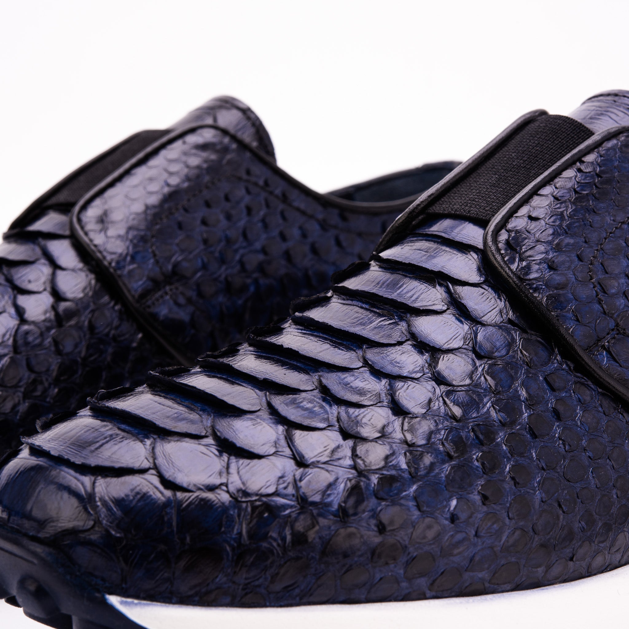 The Obsidian Navy Python Leather Men Sneaker
