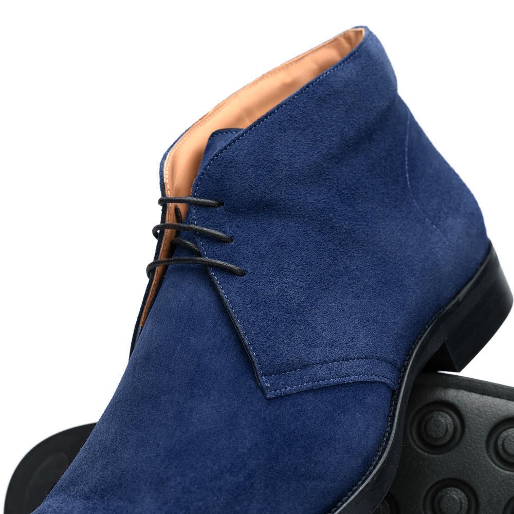 46 - 592 - Nvy Marco Suede Calfskin Chukka Boot, Navy Shop by Zelli Italia – Don't Panic Shoes
