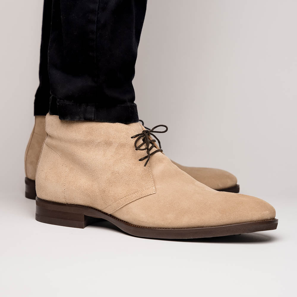 46 - 592 - Snd Marco Suede Calfskin Chukka Boot Sand Shop by Zelli Italia – Don't Panic Shoes