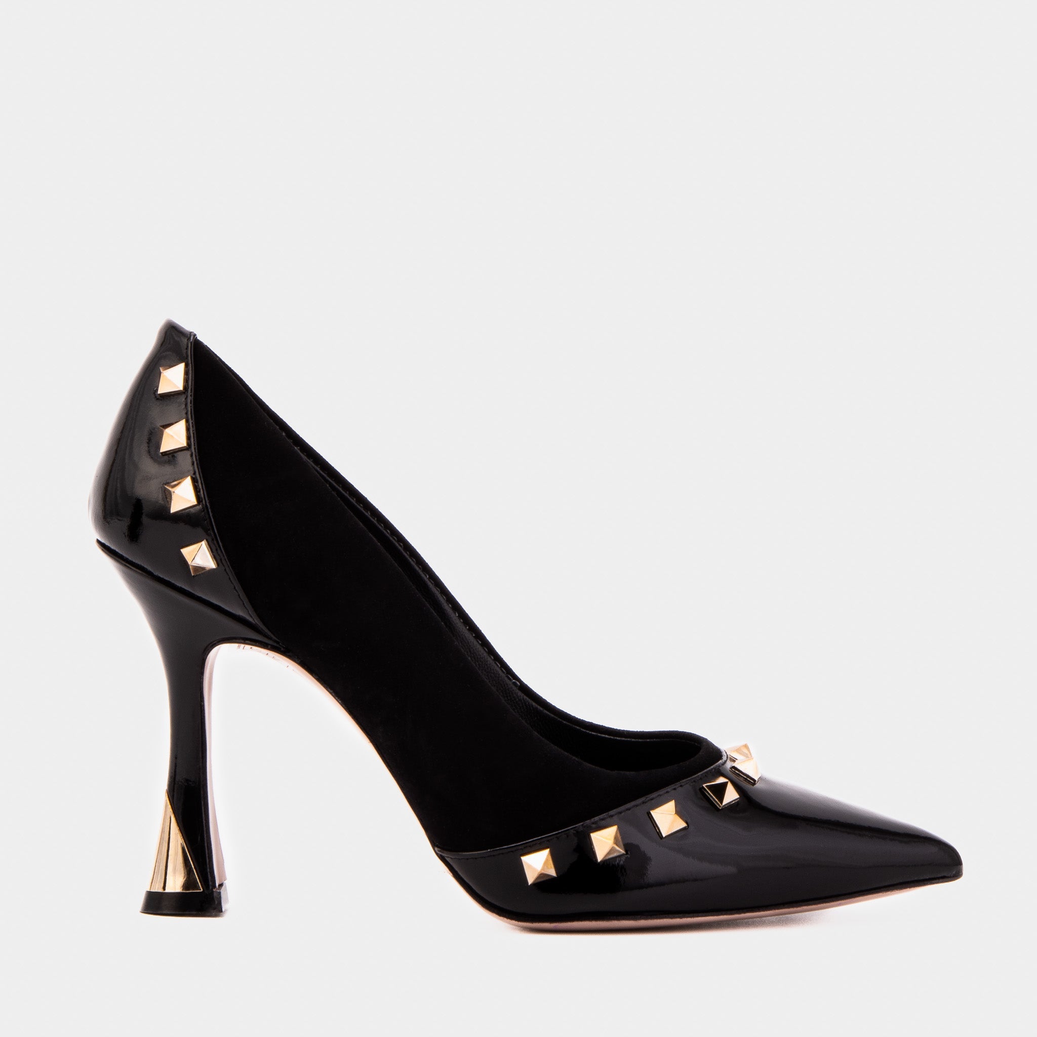 The Bella Vita Studded Black Leather Pump Women Shoe