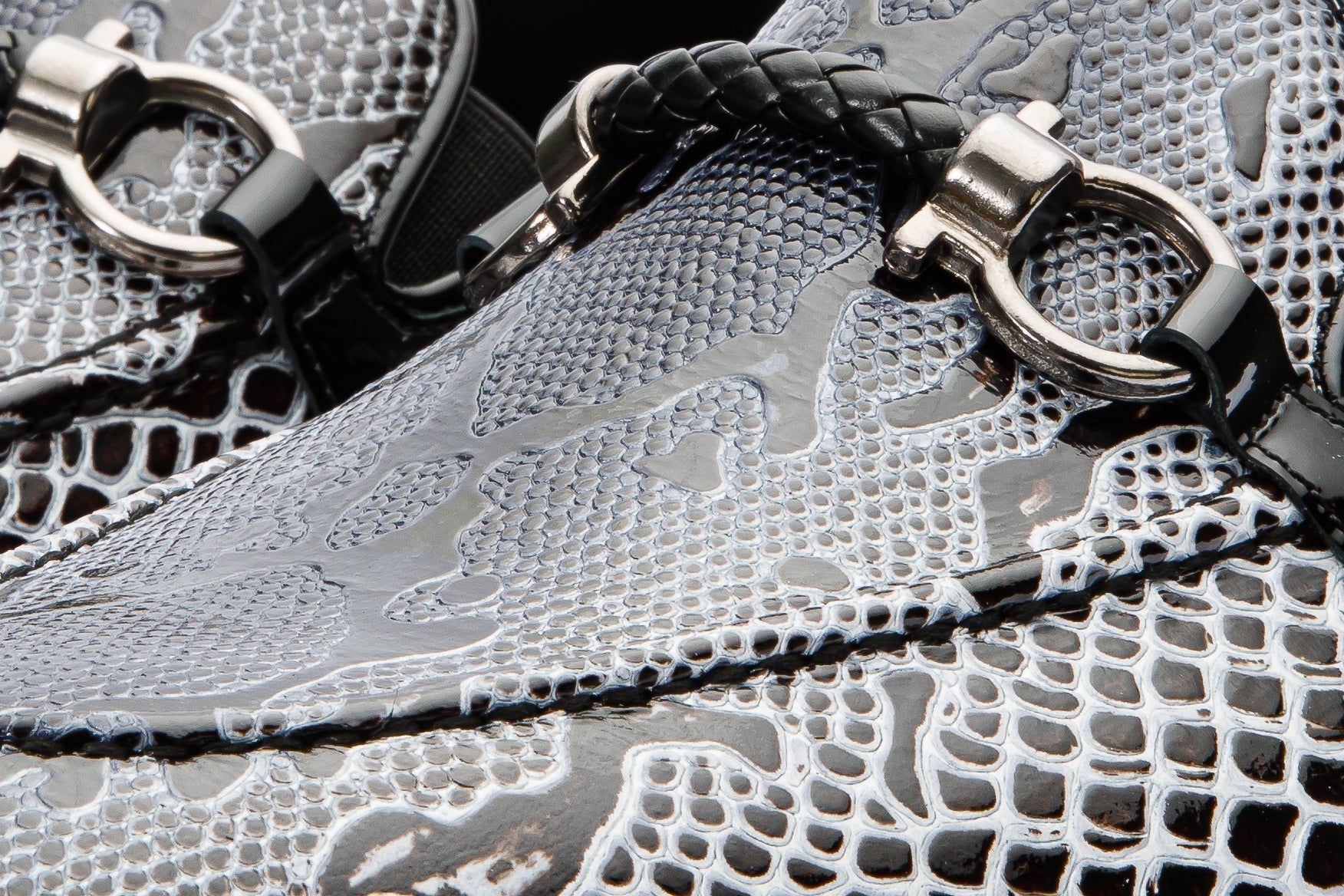 The Milano Black/White Shoe Bit Loafer Men shoe