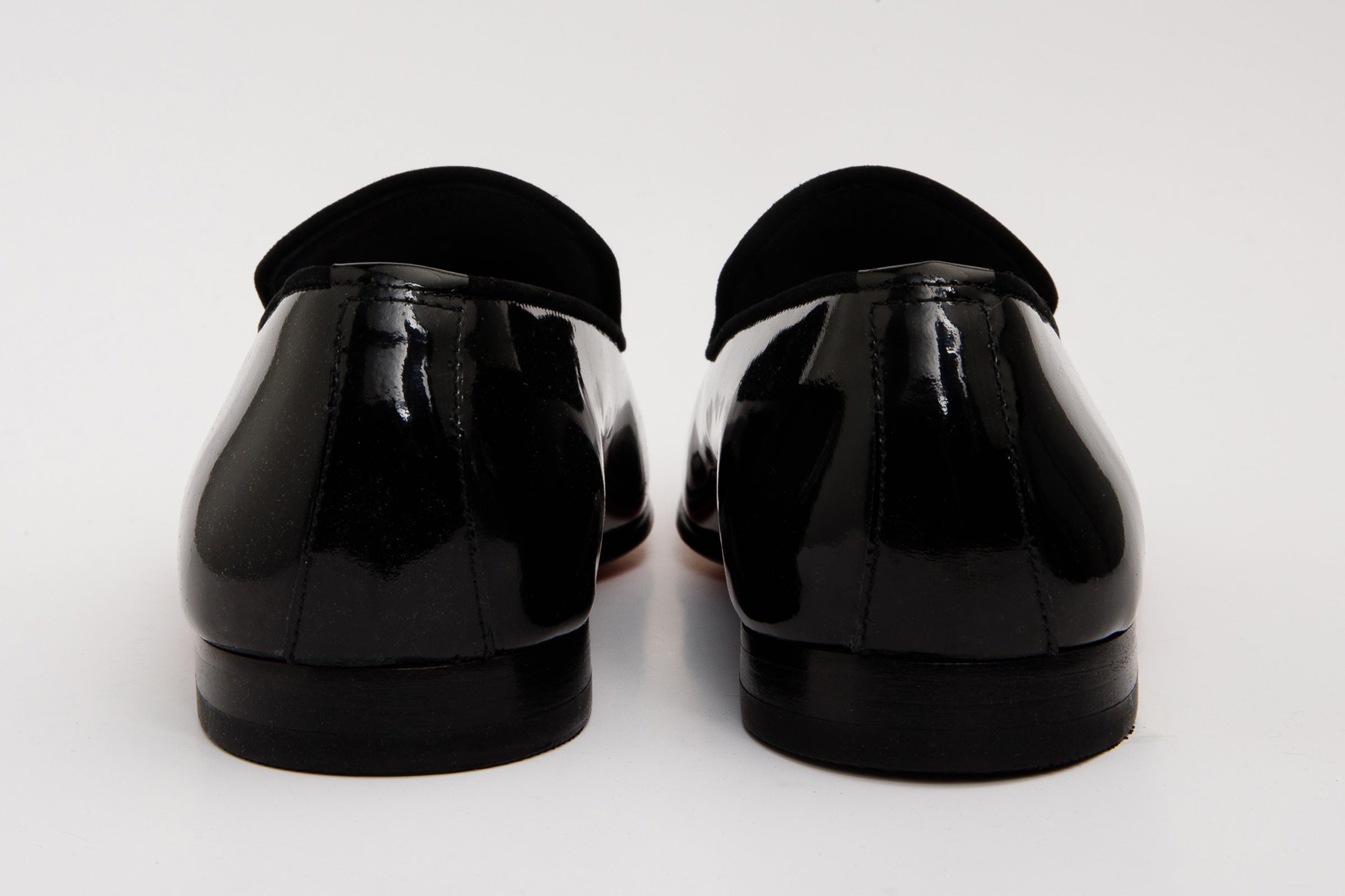 The Pombe Black Patent Leather Dress Slip-on Loafer Men Shoe