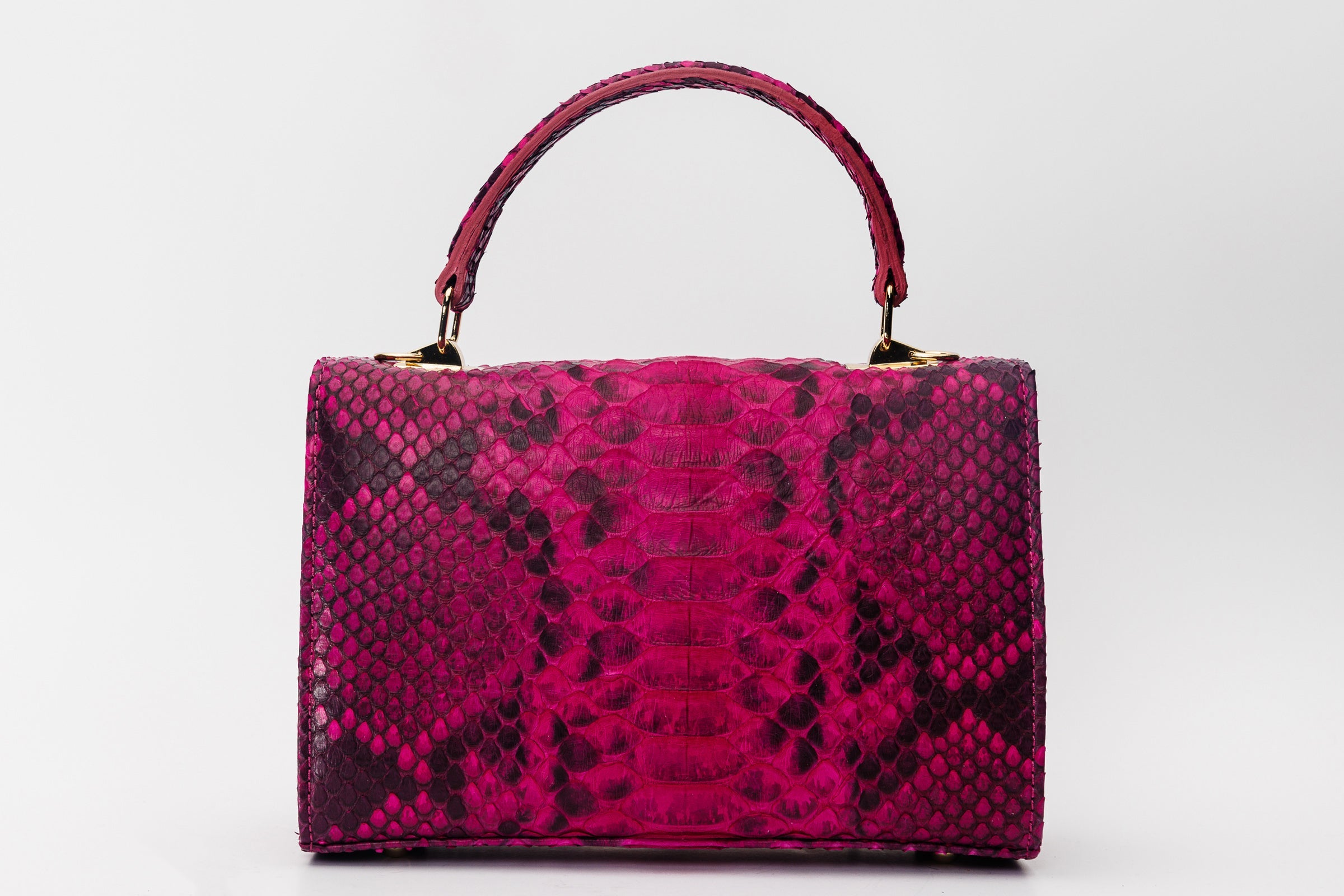 The Queen Fuchsia Leather Handbag