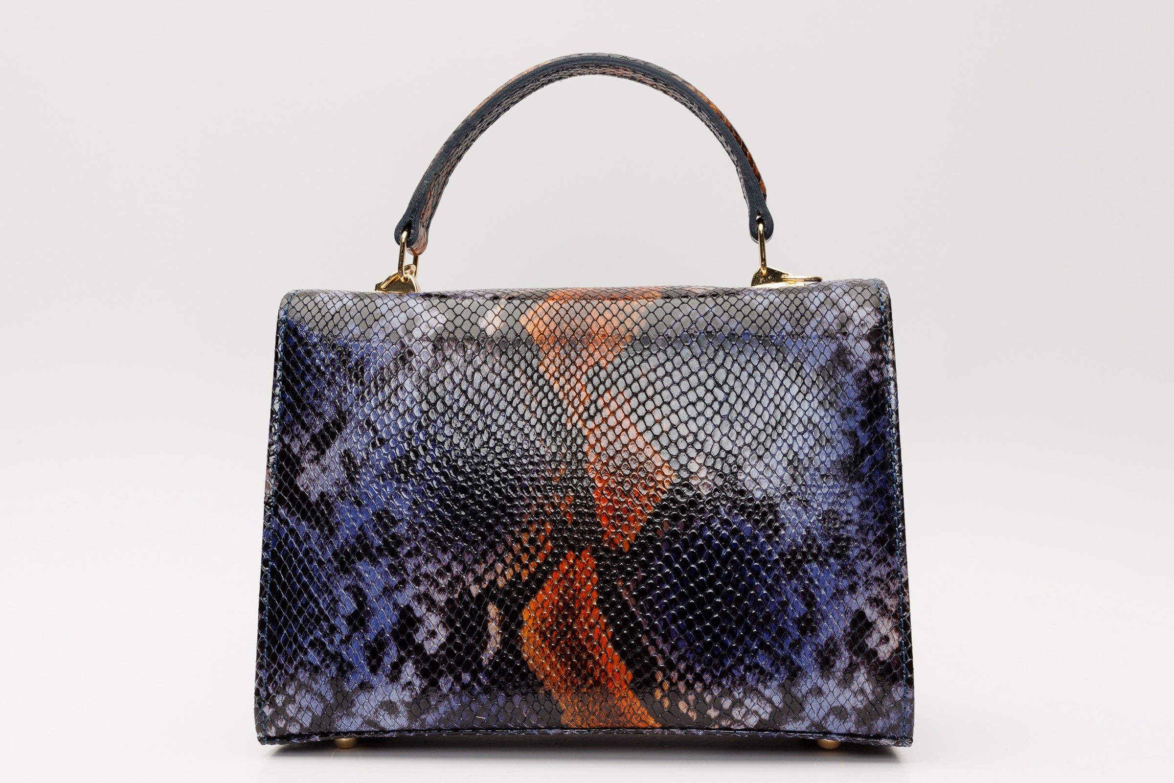 The Venezia Navy Blue Leather Handbag