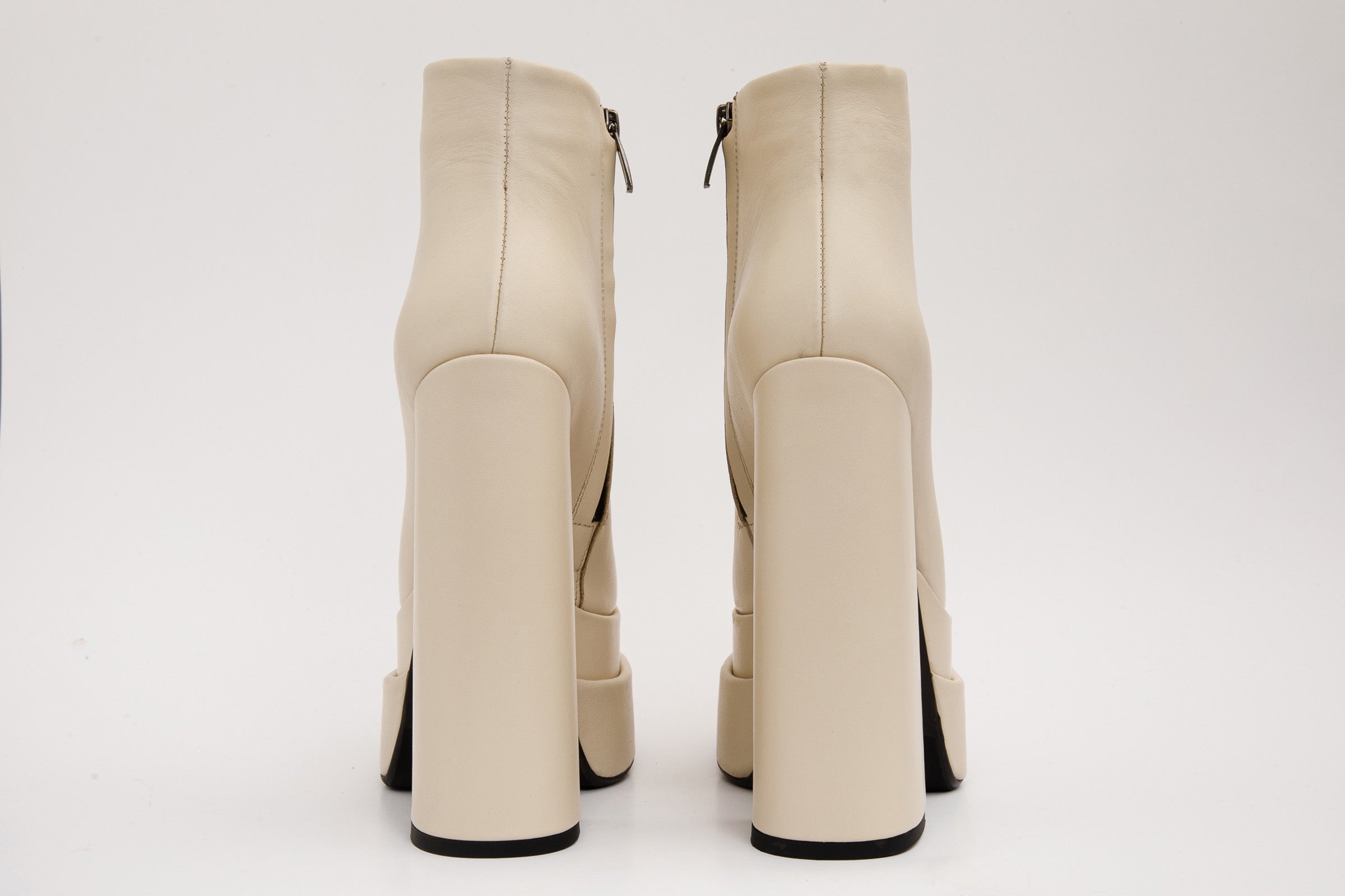 The Latino Cream Leather High Heel Women Boot Final Sale!