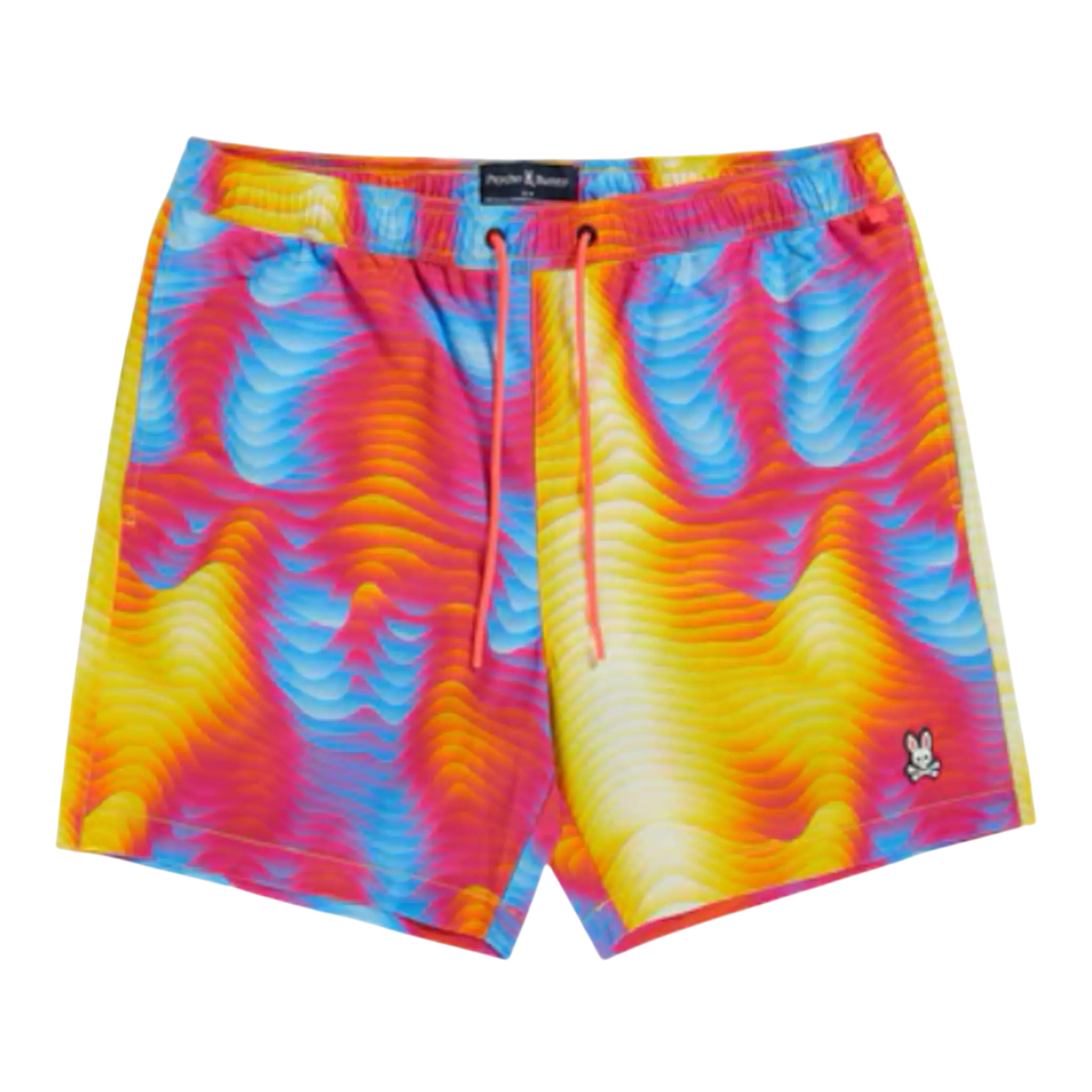 Psycho Bunny Montgomery All Over Print Swim Trunks Men’s Vegan