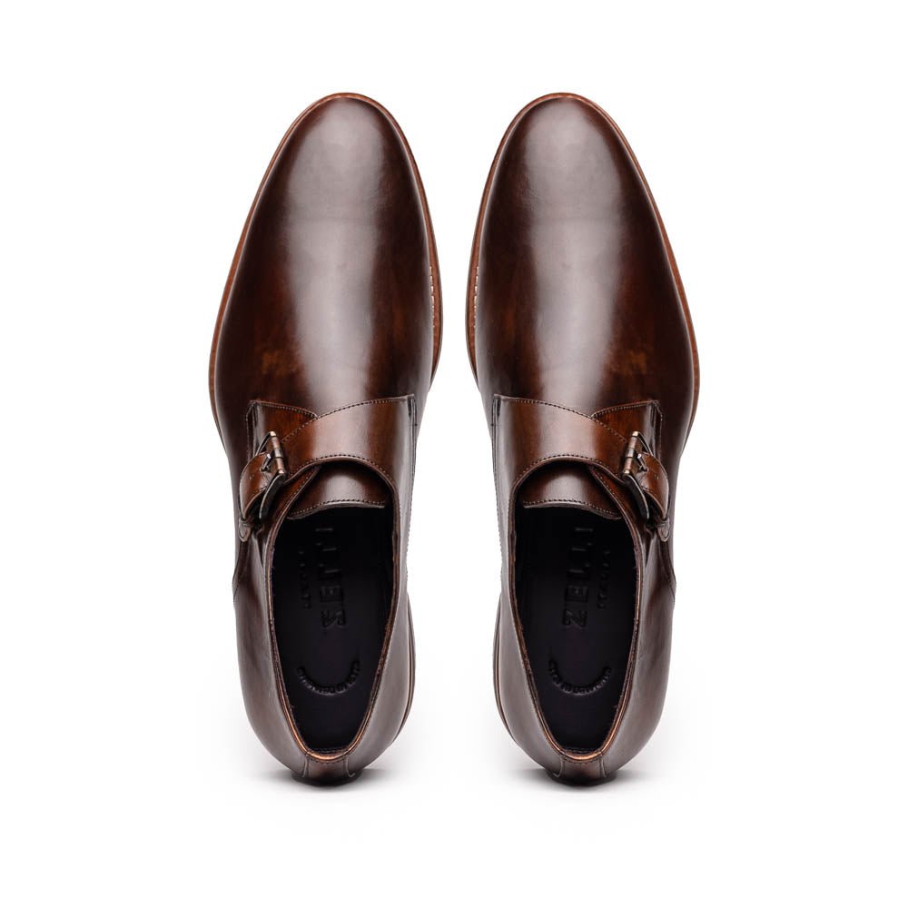 55 - 605 - Cst Roman Italian Calfskin Monkstrap Chestnut Shop by Zelli Italia – Don't Panic Shoes