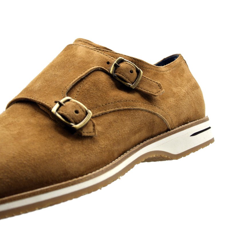 56 - 100 - Cgn Legerra Sueded Goatskin Monkstrap, Cognac Sale by Zelli Italia – Don't Panic Shoes