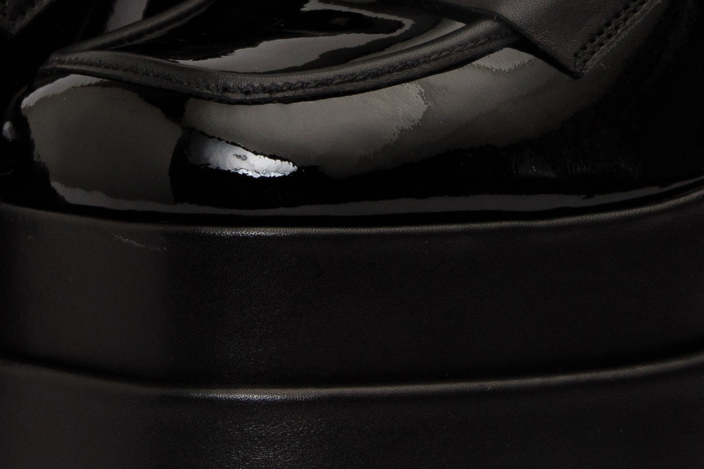 The Latino Black Leather Platform Heel Pump Women Shoe Final Sale!