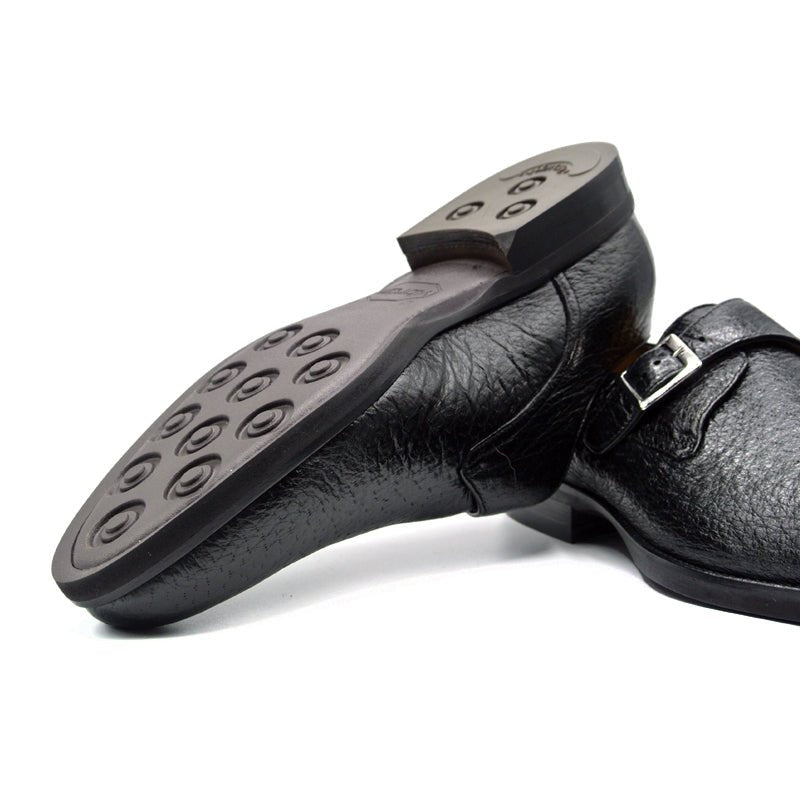 59 - 503 - Blk Roman Peccary Monk Strap, Black Shop by Zelli Italia – Don't Panic Shoes