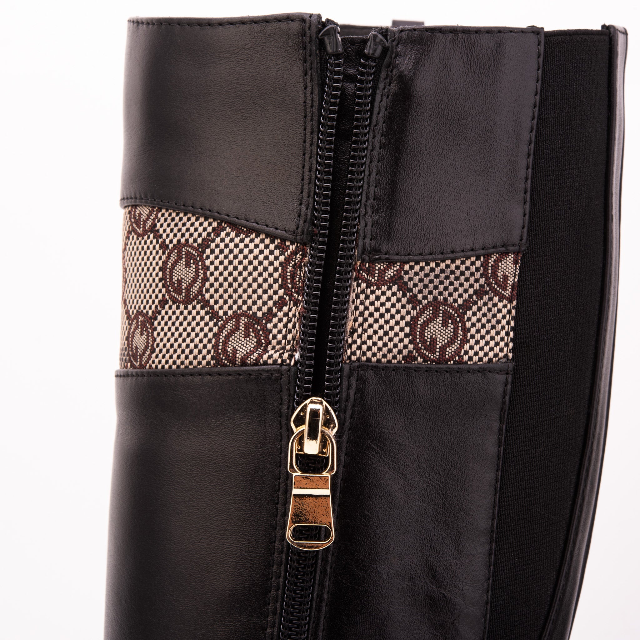 Vinci Leather Shoes The Bellina Black Leather Women’s Knee-High Women Boot