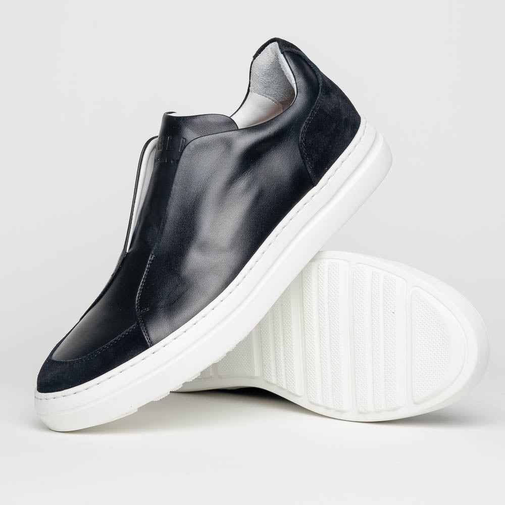 65 - 219 - Blk Spettacolare Italian Glove Baby Calf Sneakers, Black Shop by Zelli Italia – Don't Panic Shoes