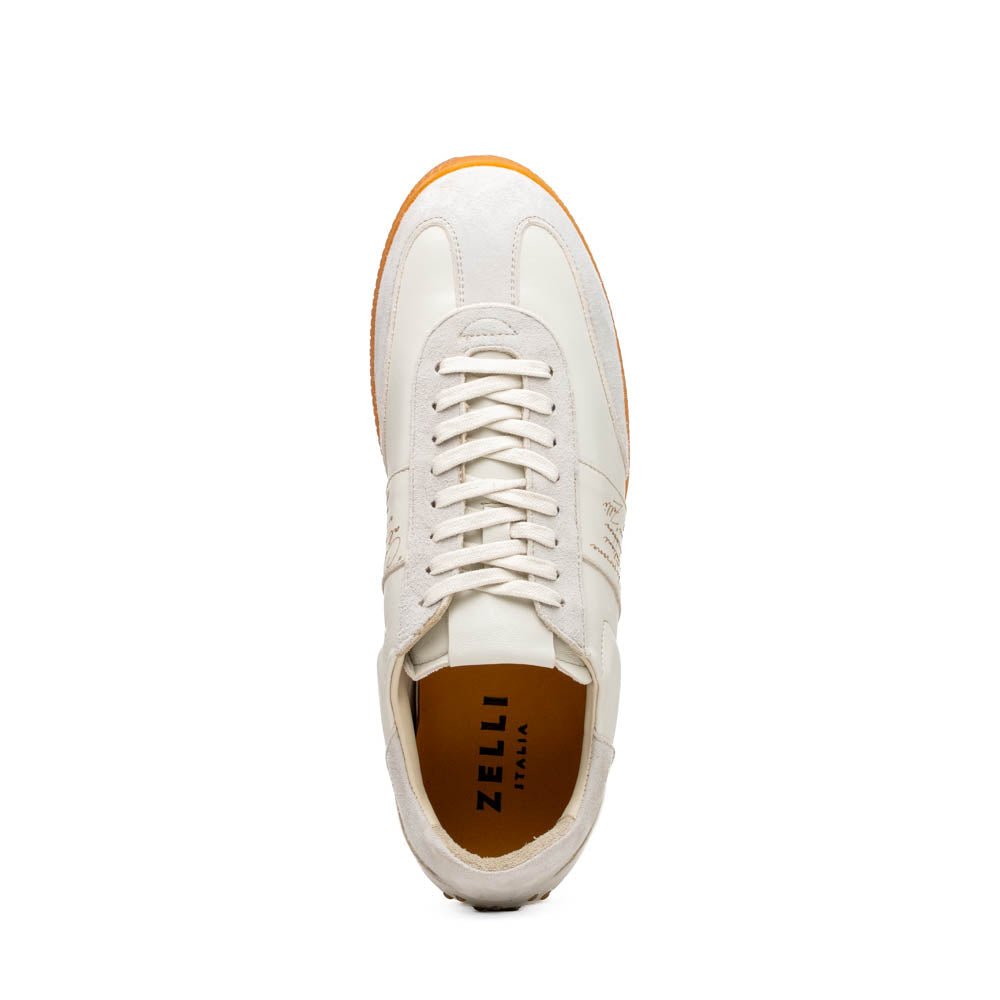 65 - 400 - Wht Shizzo Signature Leather Sneakers, White Shop by Zelli Italia – Don't Panic Shoes