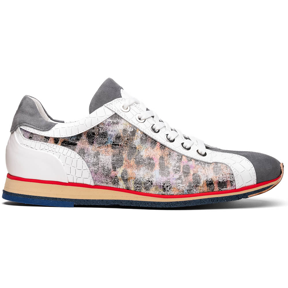 66 - 250 - Gry Leo Sueded Italian Goatskin Sneakers Grey Multi by Zelli Italia – Don't Panic Shoes