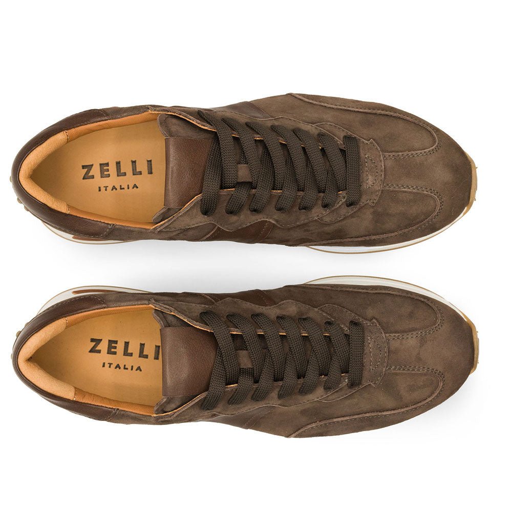 66 - 265 - Nic Roxi Suede And Calfskin Sneaker, Nicotine Shop by Zelli Italia – Don't Panic Shoes