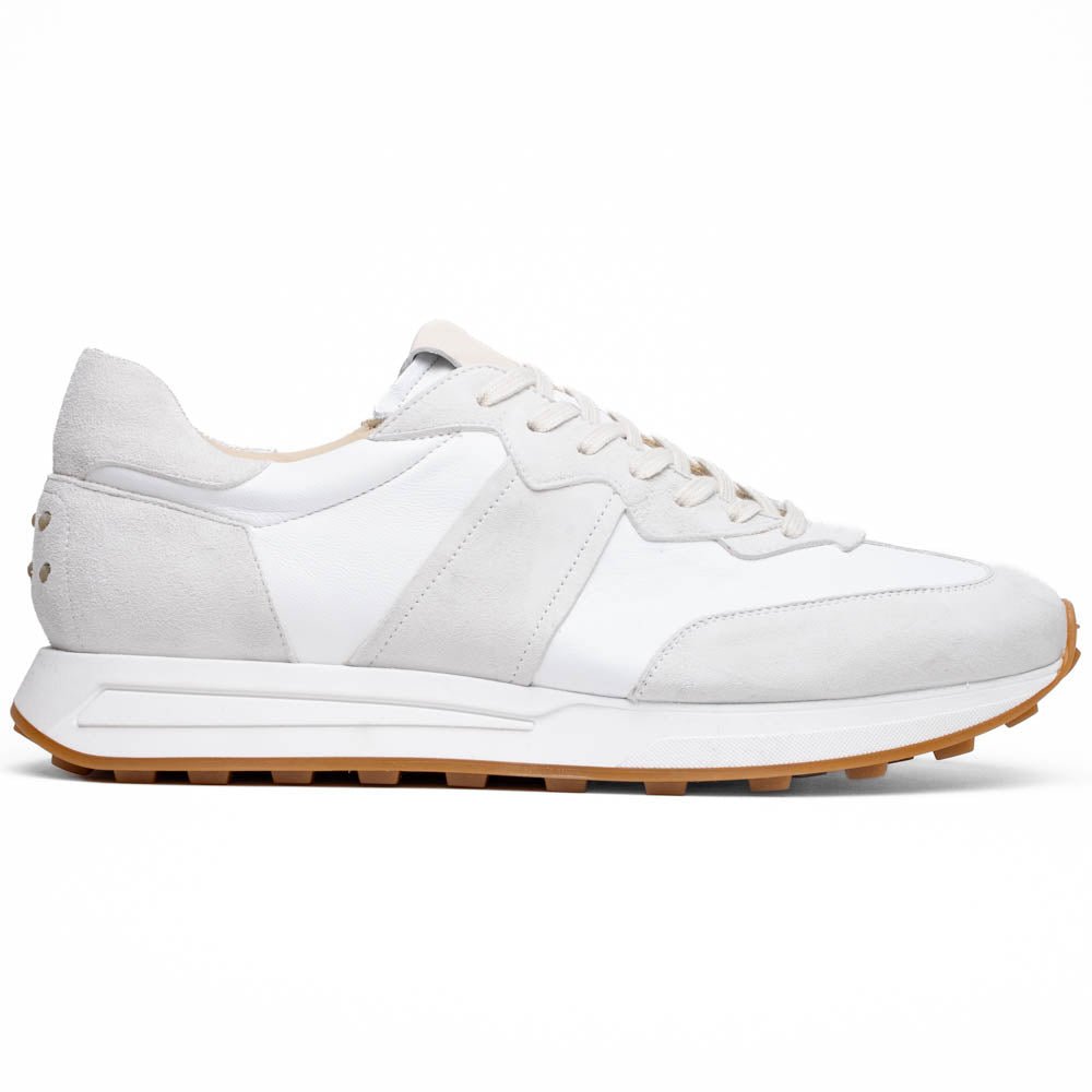 66 - 265 - Wht Roxi Suede And Calfskin Sneaker, White Shop by Zelli Italia – Don't Panic Shoes