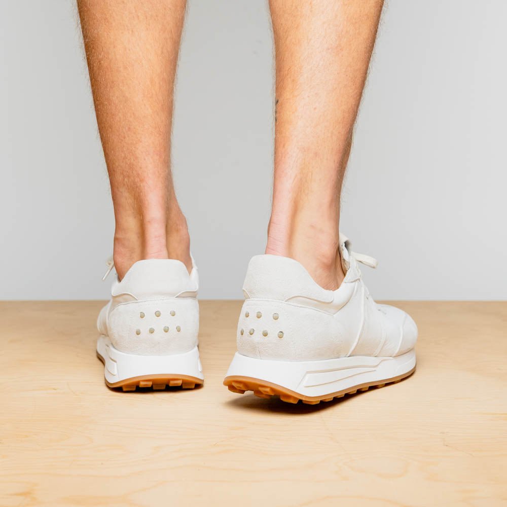 66 - 265 - Wht Roxi Suede And Calfskin Sneaker, White Shop by Zelli Italia – Don't Panic Shoes