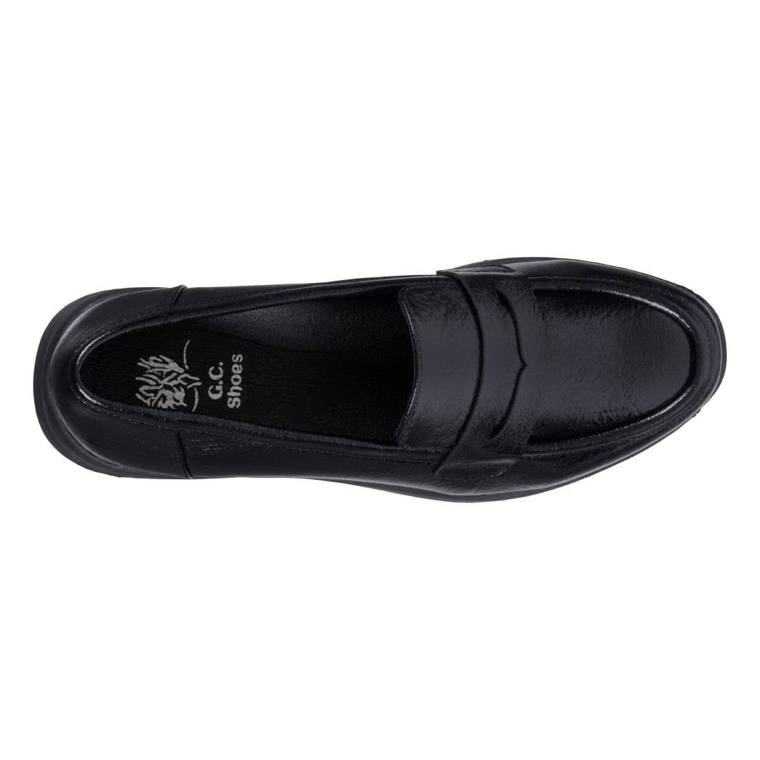 GC Shoes Women's Esther Black Loafers