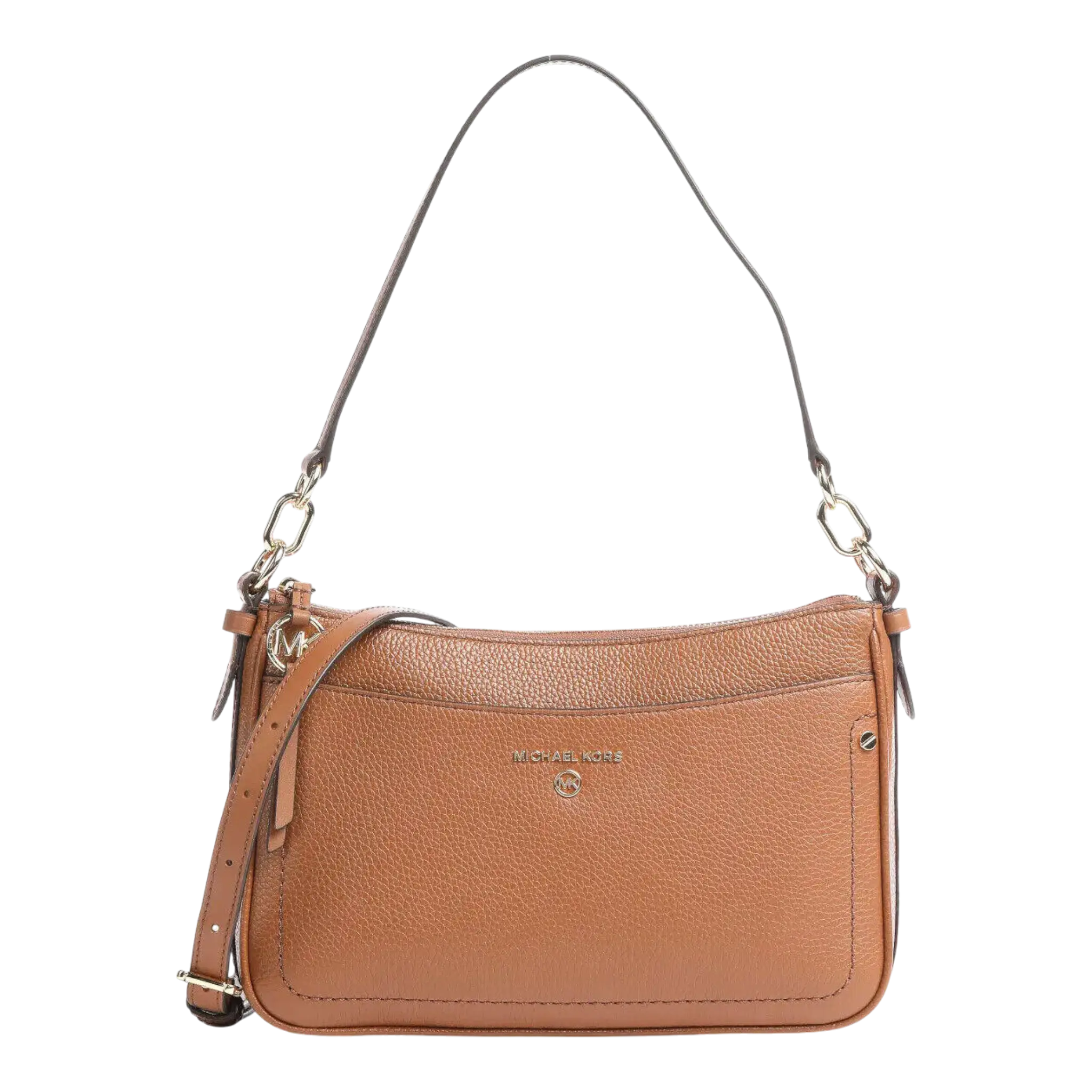 Michael Kors Jet Set Charm Womens Brown Leather Shoulder Bag