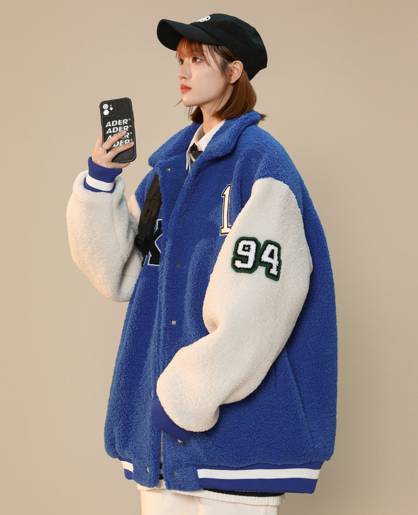 Niepce Women's Year 94 Furry Varsity Jacket