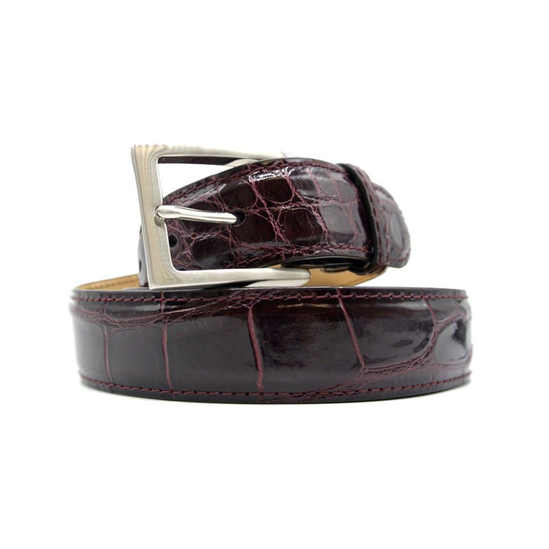 70 - 100 - Bdx Alligator Belt, Bordeaux Shop by Zelli Italia – Don't Panic Shoes