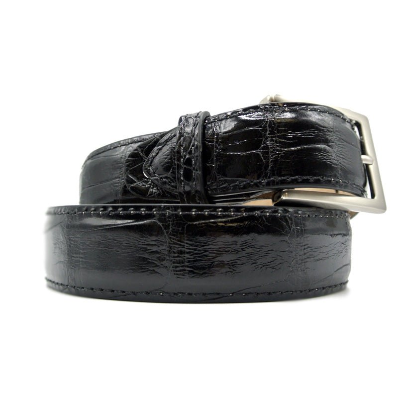 70 - 100 - Blk Alligator Belt, Black Shop by Zelli Italia – Don't Panic Shoes