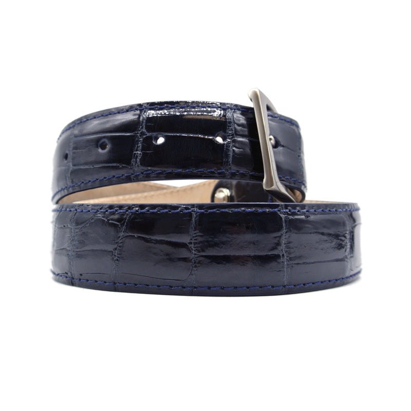70 - 100 - Nvy Alligator Belt, Navy Shop by Zelli Italia – Don't Panic Shoes