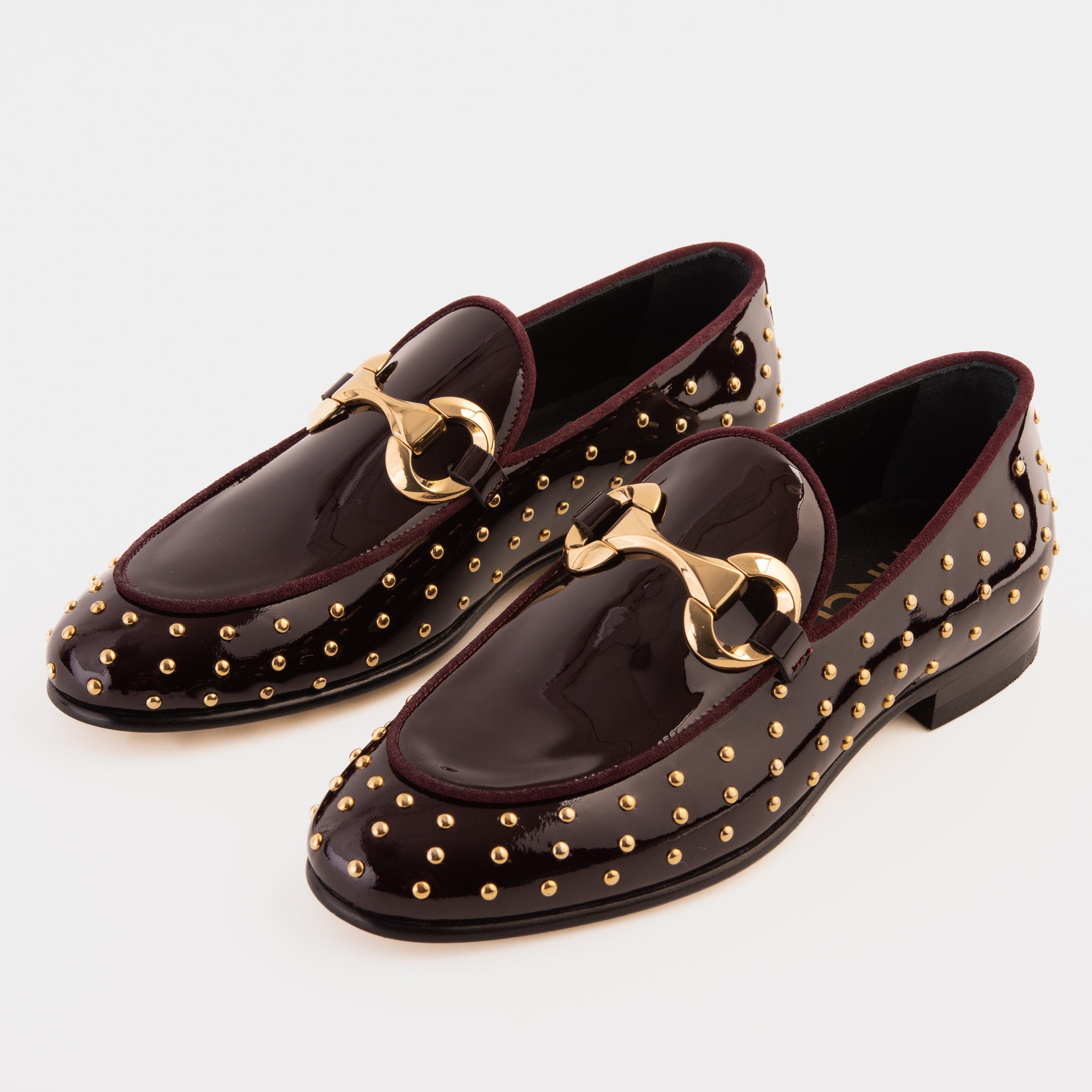The Jupiter Shoe Burgundy Spike Leather Bit Dress Loafer Limited Edition Men Shoe