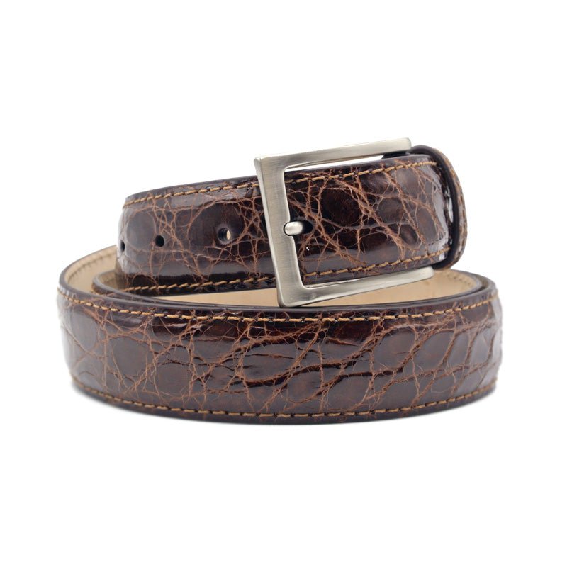 71 - 155 - Cgn Caiman Crocodile Belt, Cognac Shop by Zelli Italia – Don't Panic Shoes
