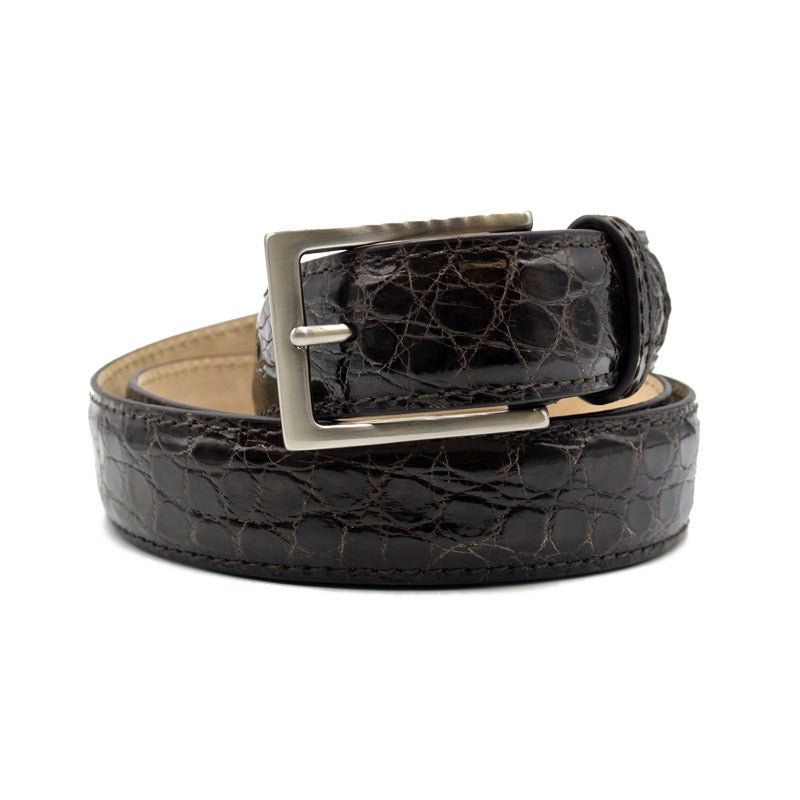 71 - 155 - Nic Caiman Crocodile Belt, Nicotine Shop by Zelli Italia – Don't Panic Shoes