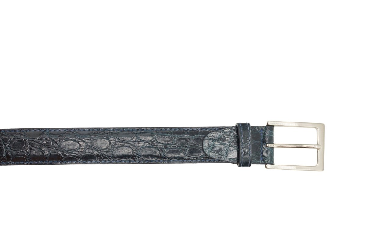 71 - 155 - Nvy Crocodile Belt, Navy Shop by Zelli Italia – Don't Panic Shoes