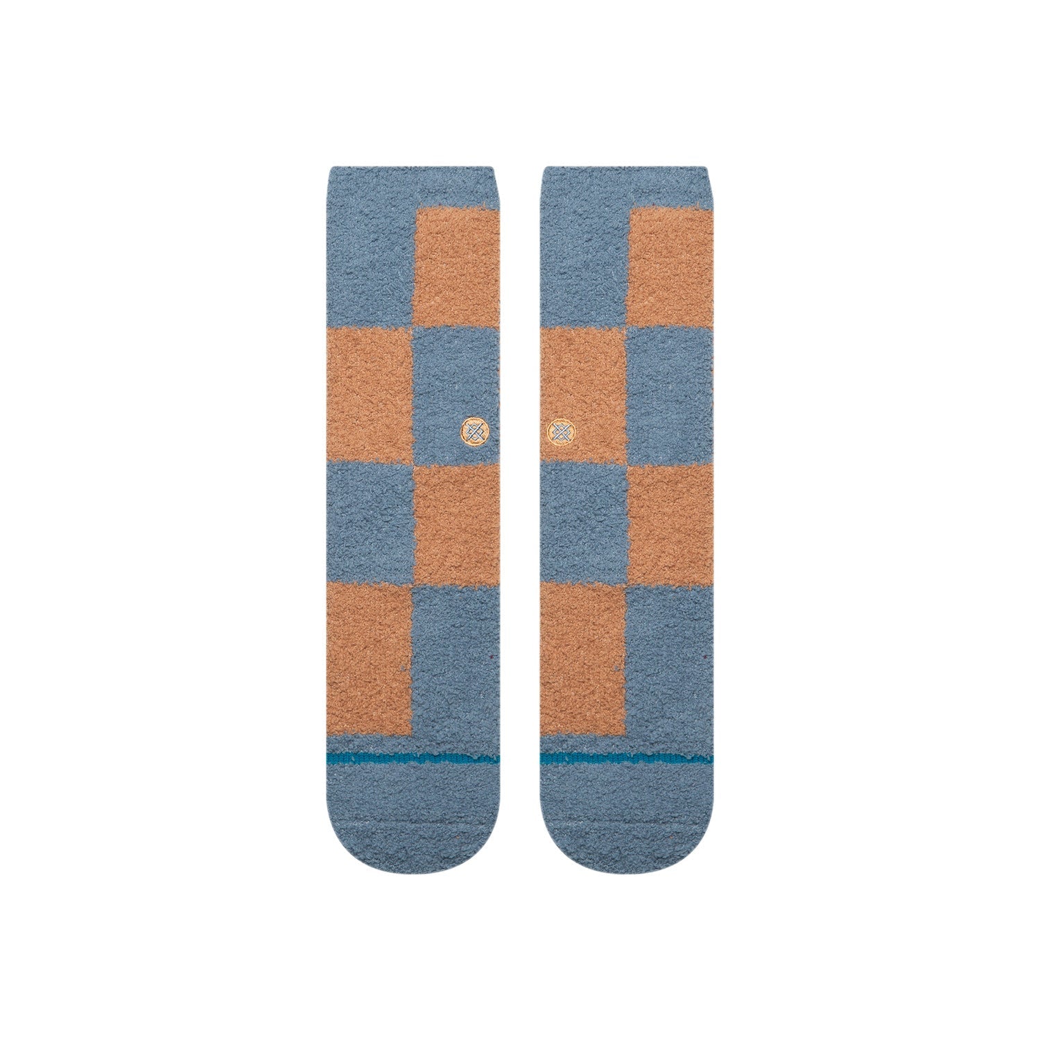 Stance Patchwork Cozy Crew Socks - Sea Blue